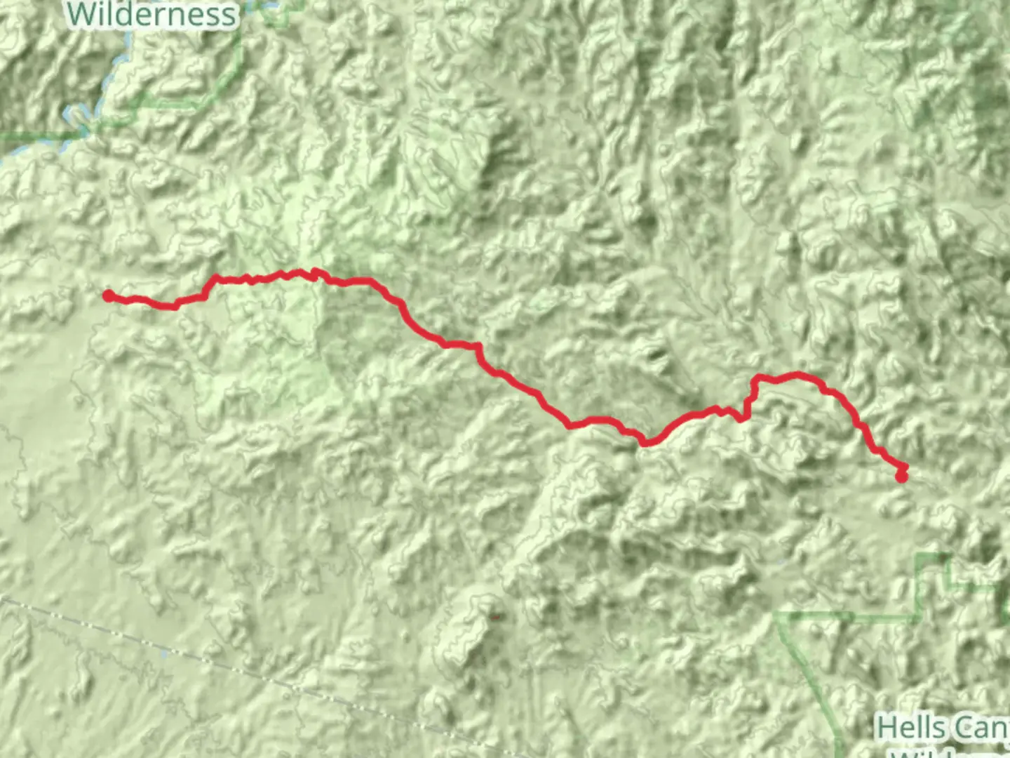 An image depicting the trail Buckhorn and Castle Creek and its surrounding area.