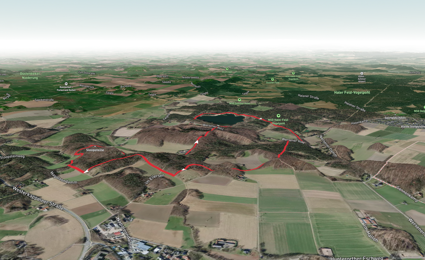 Niedringhaussee via Teutoschleife Sloopsteener Seenrunde