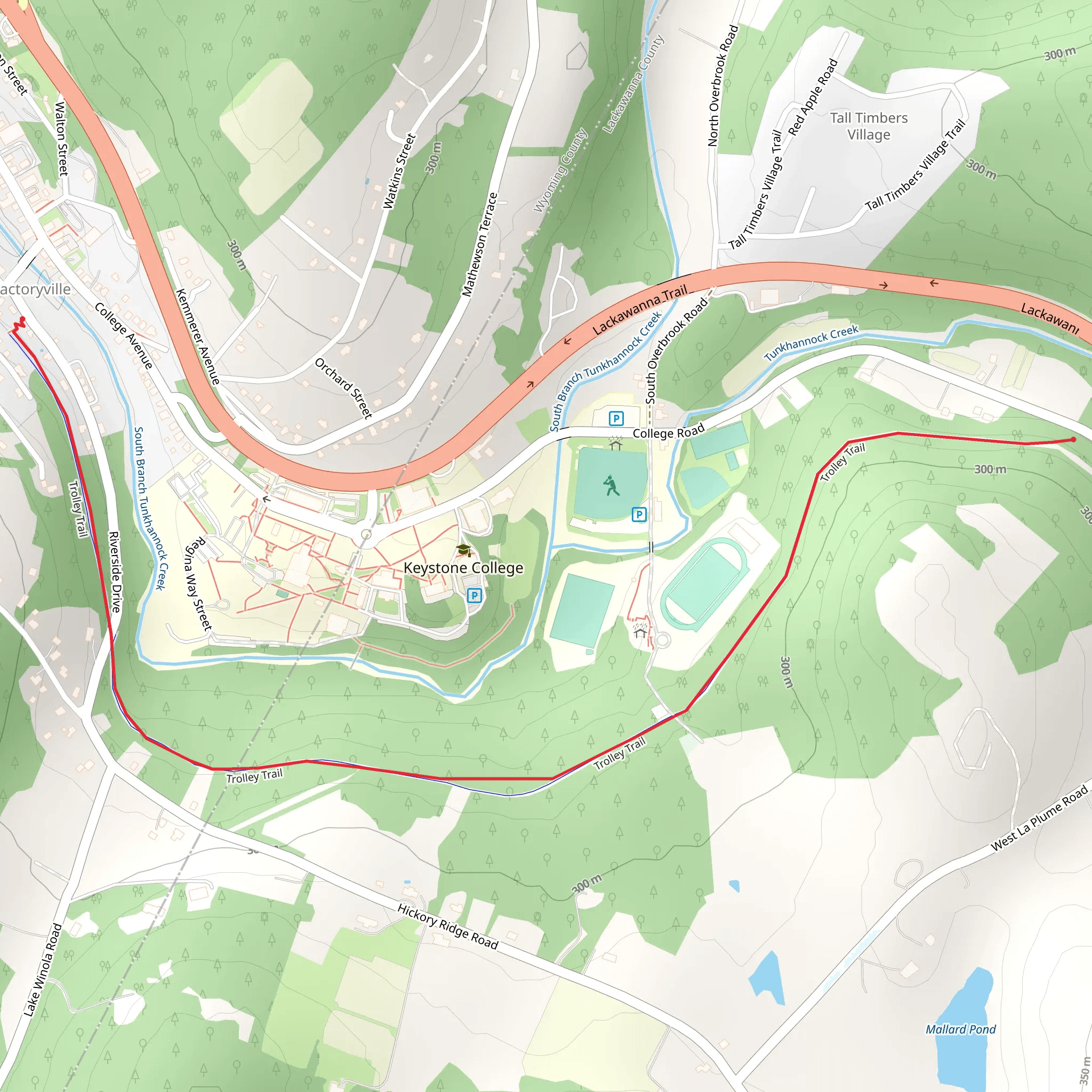 Trolley Trail - Factoryville mobile static map