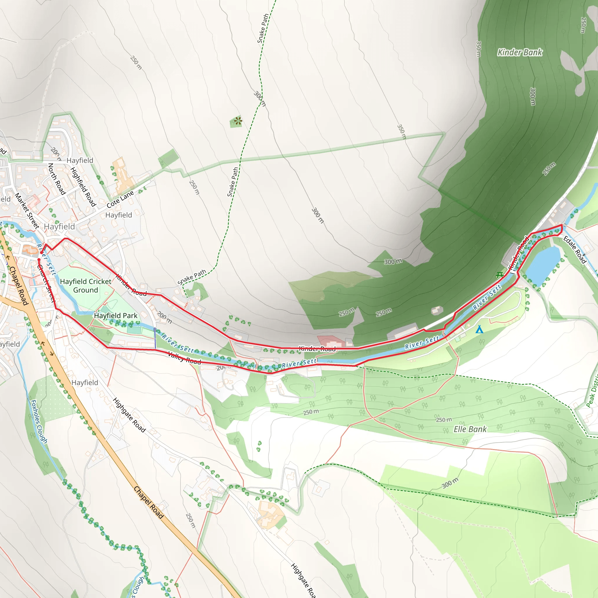 Hayfield Loop mobile static map