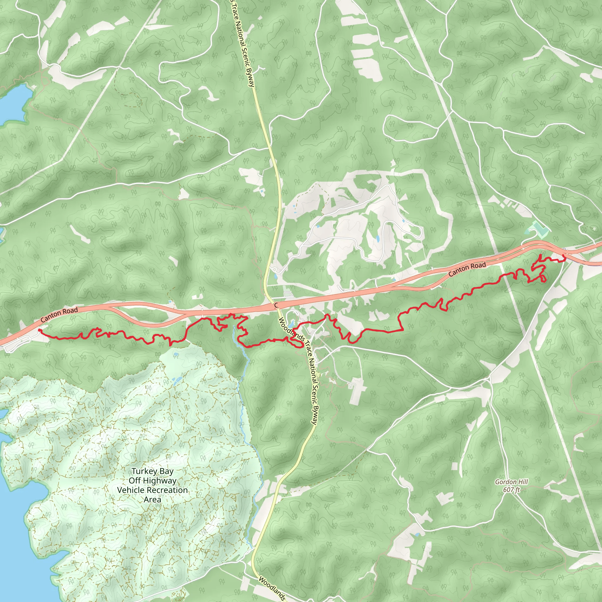 Central Hardwoods Scenic Trail mobile static map