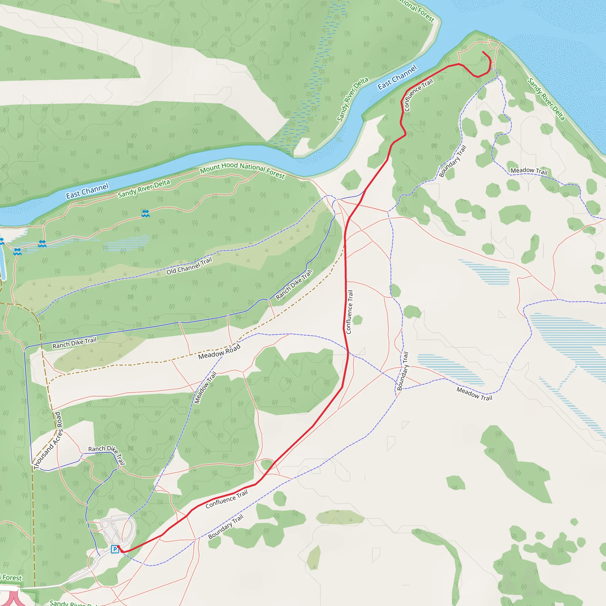 Confluence Trail mobile static map