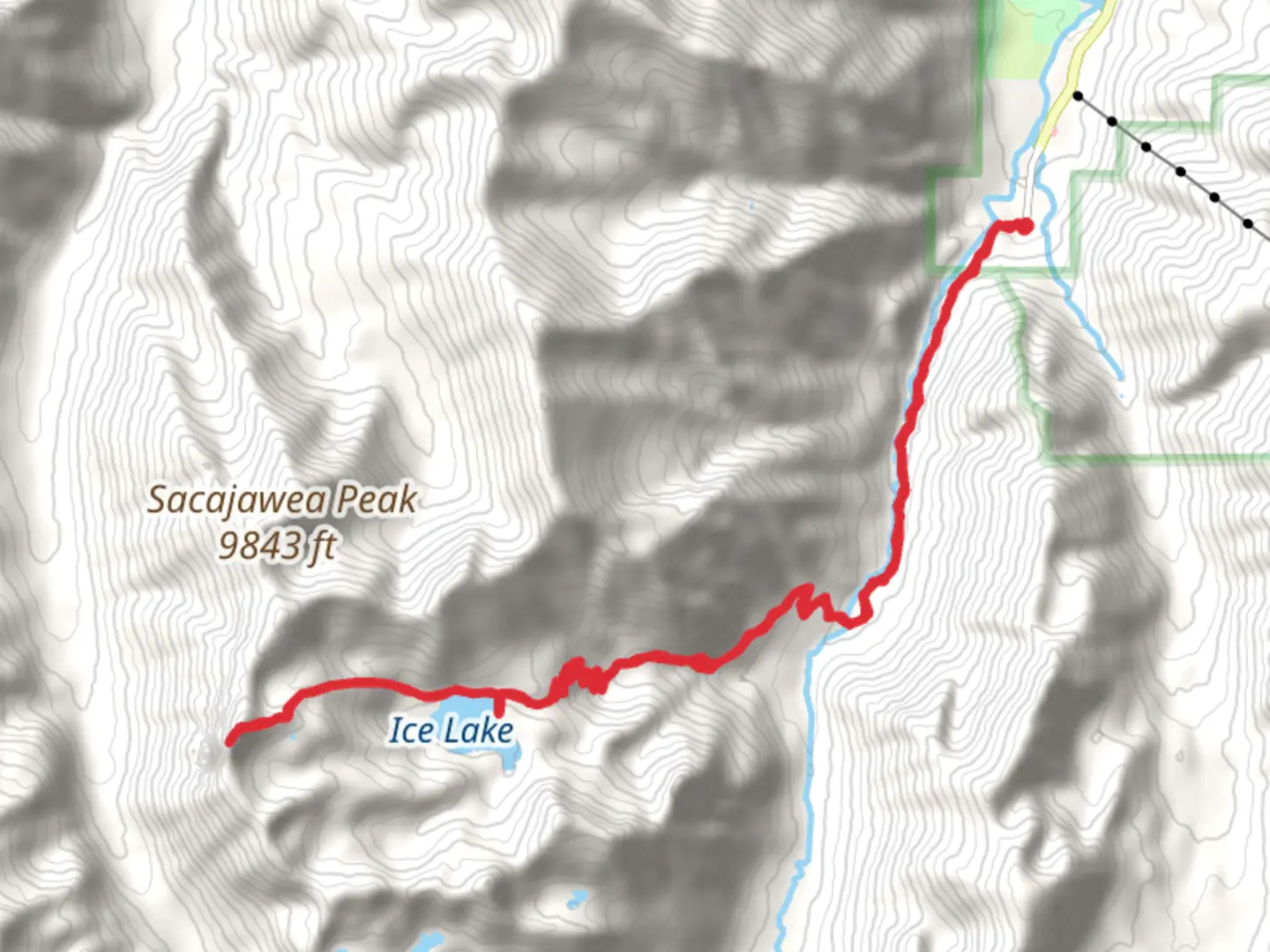 An image depicting the trail Ice Lake and Matterhorn via West Fork Wallowa Trail and Ice Lake Trail and its surrounding area.