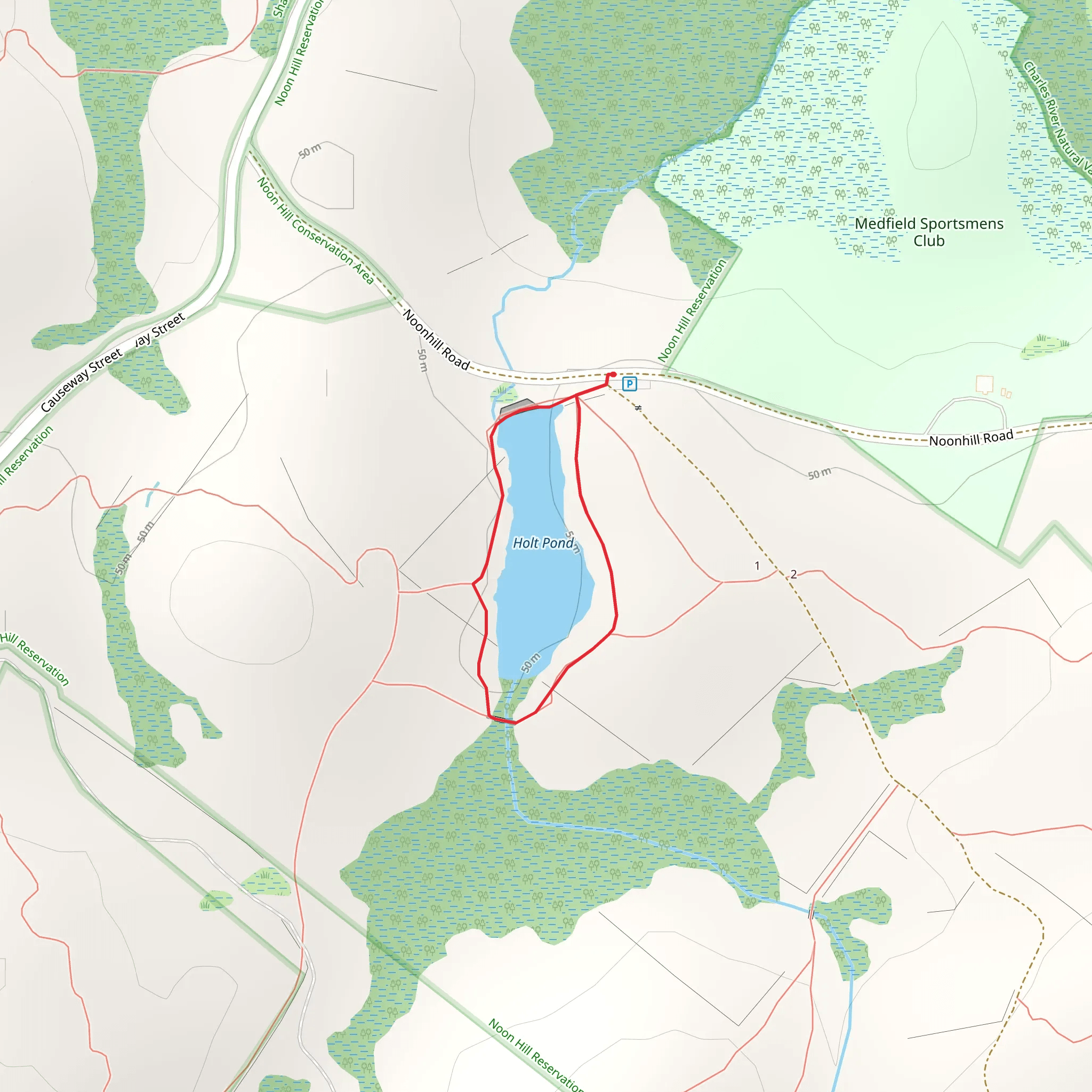 Holt Pond Loop mobile static map