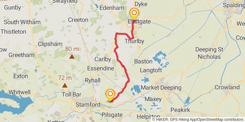 South Kesteven Loop from Grantham stage 5 Map