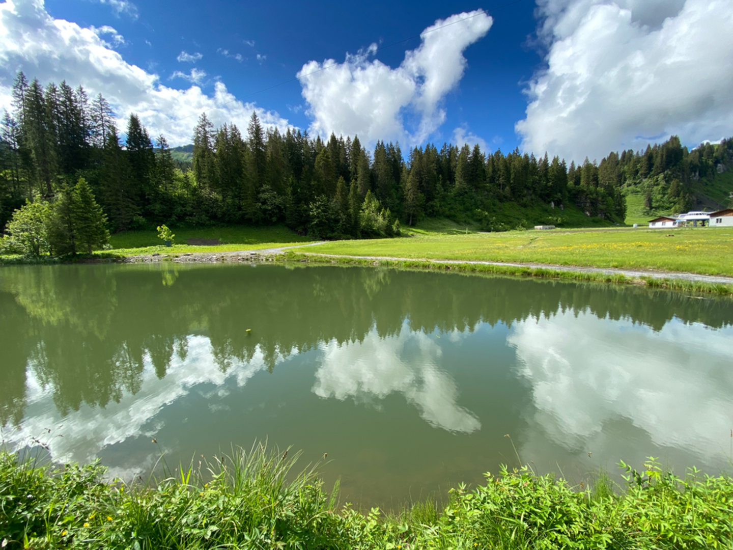 An image depicting the trail Around the Roggenstock and its surrounding area.