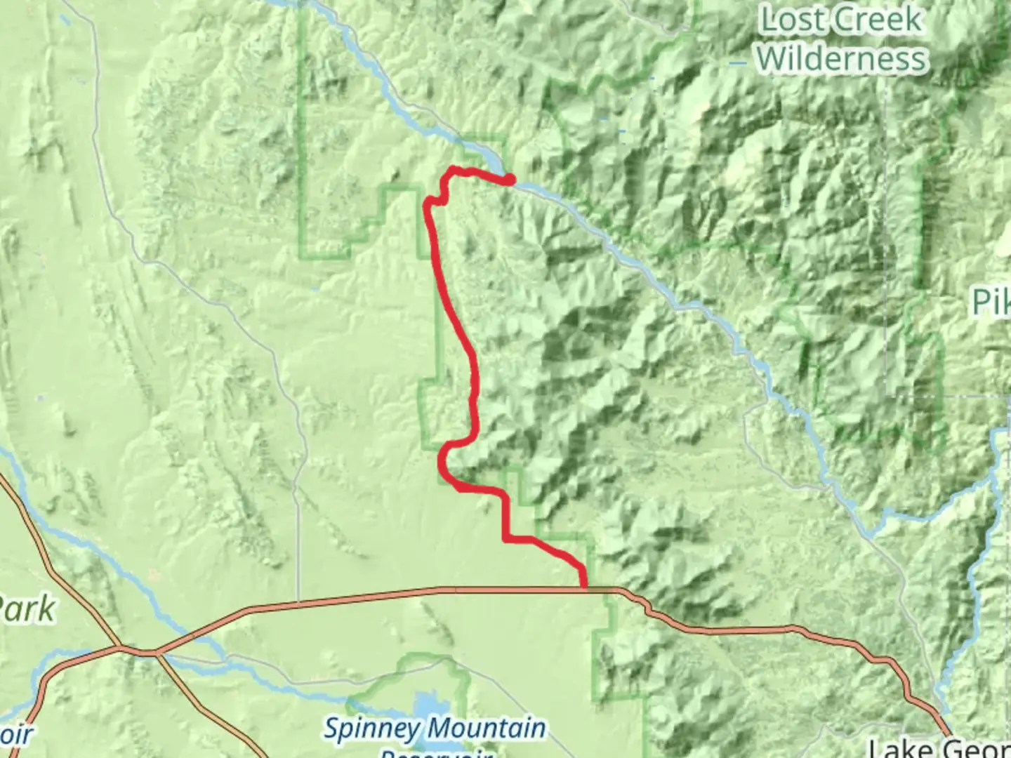 An image depicting the trail Turner Gulch Road Point to Point and its surrounding area.