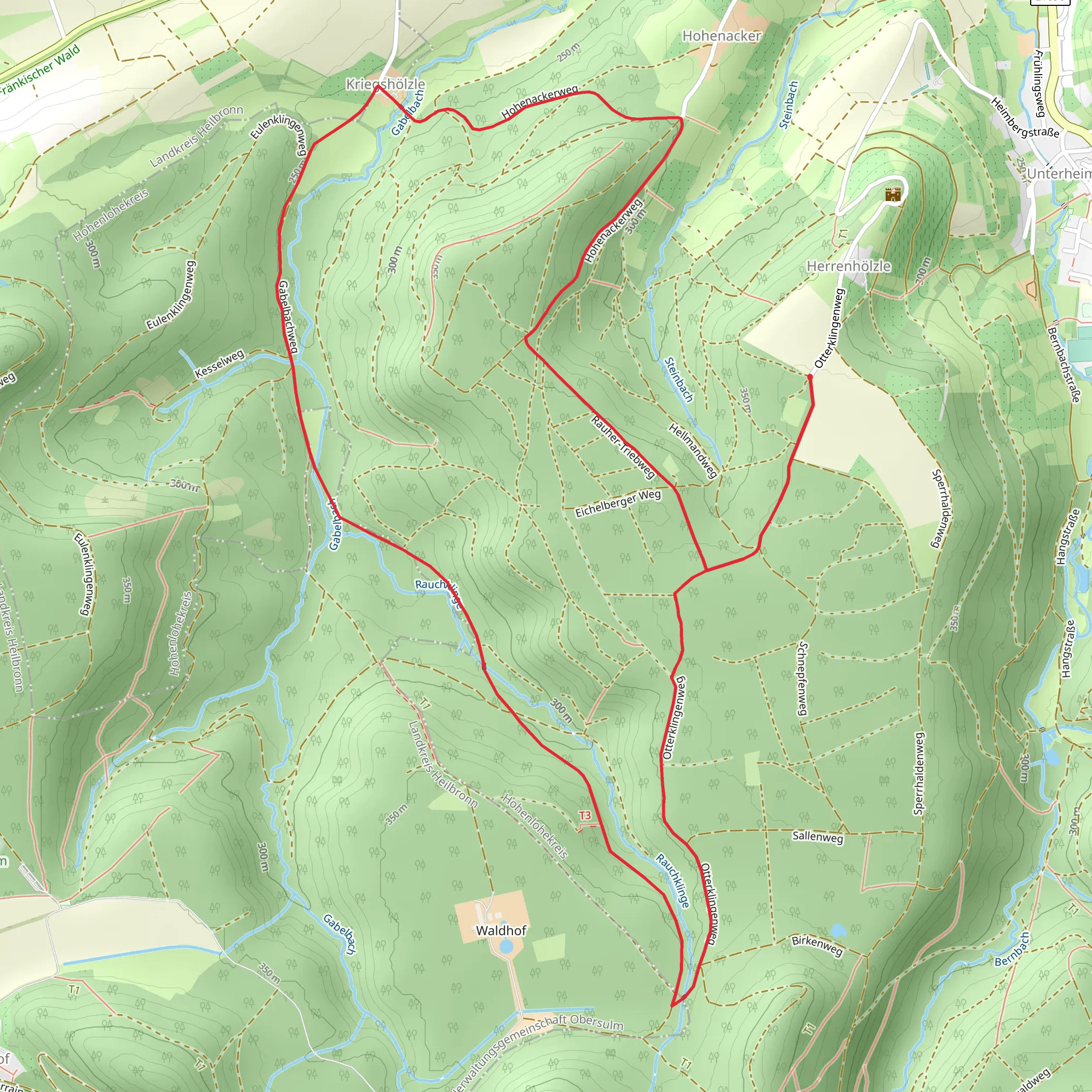 Wanderweg 3 Herrenhoelzle mobile static map