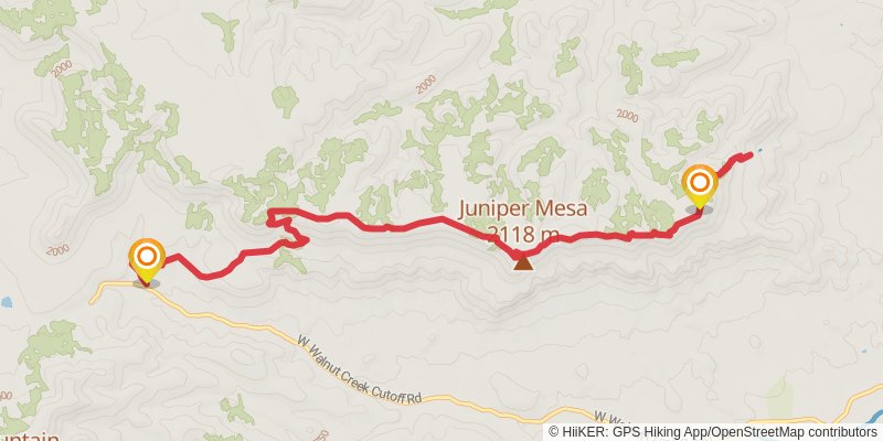 Juniper Mesa Trail stage 2 Map