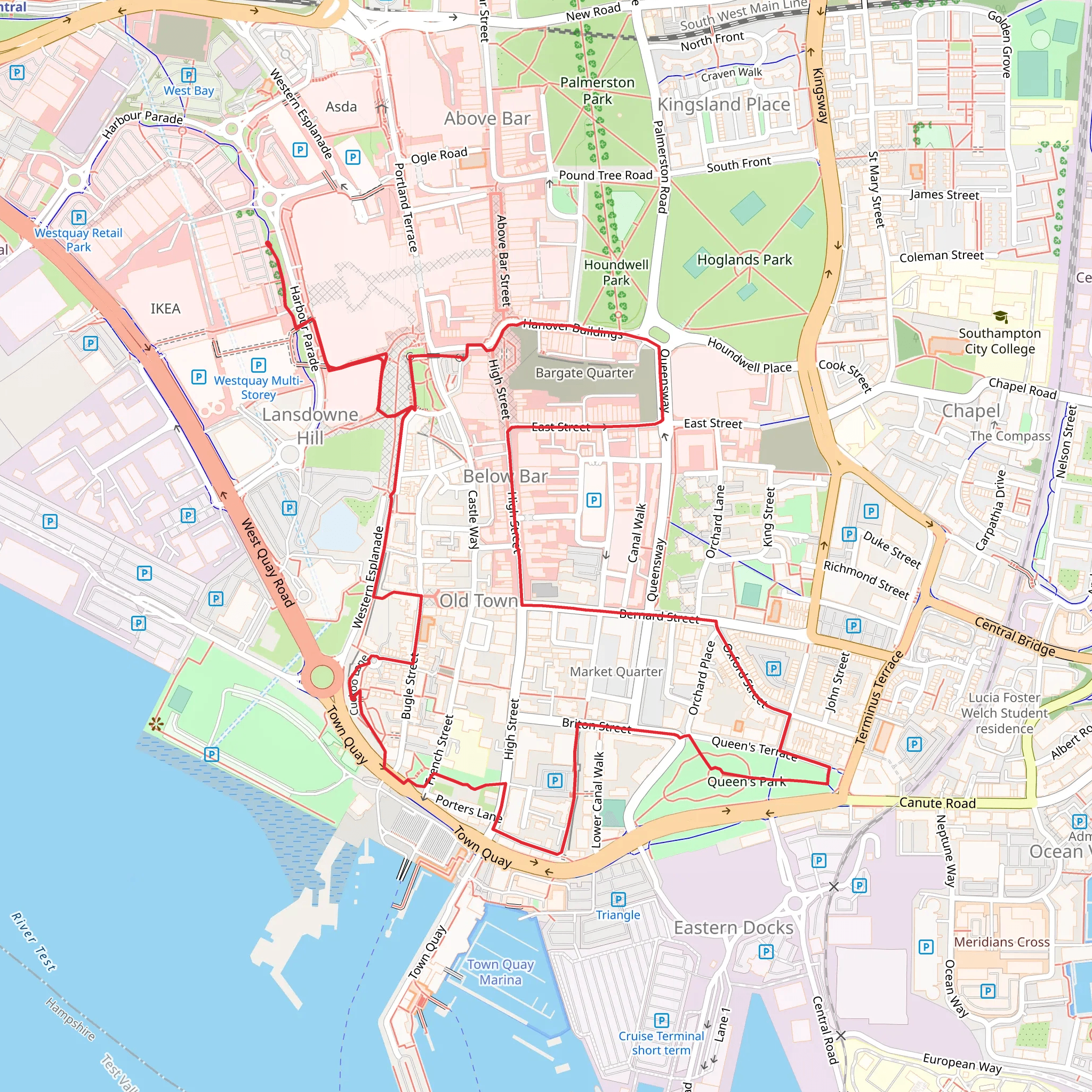 Queen's Park Loop mobile static map