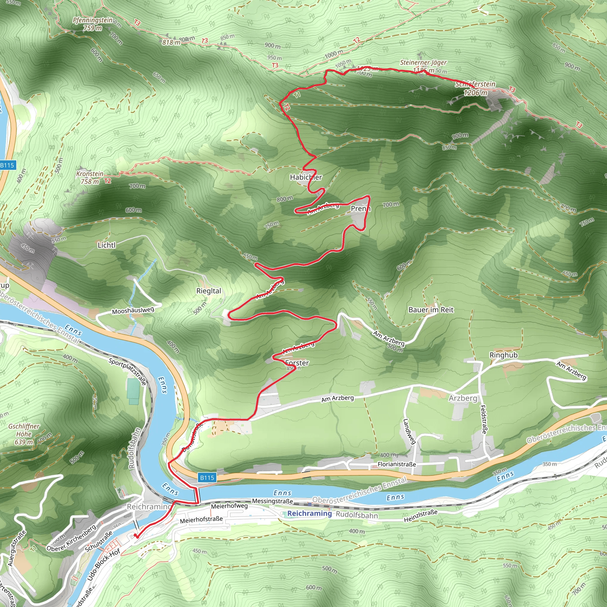 Schieferstein via Reichraming mobile static map