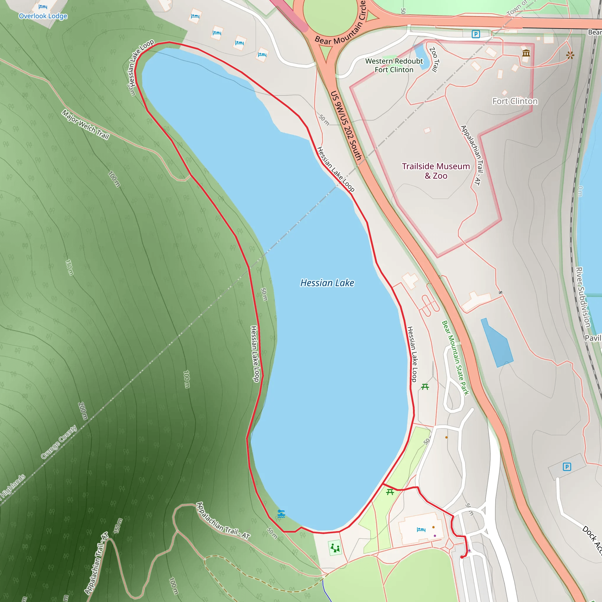 Hessian Lake Loop mobile static map