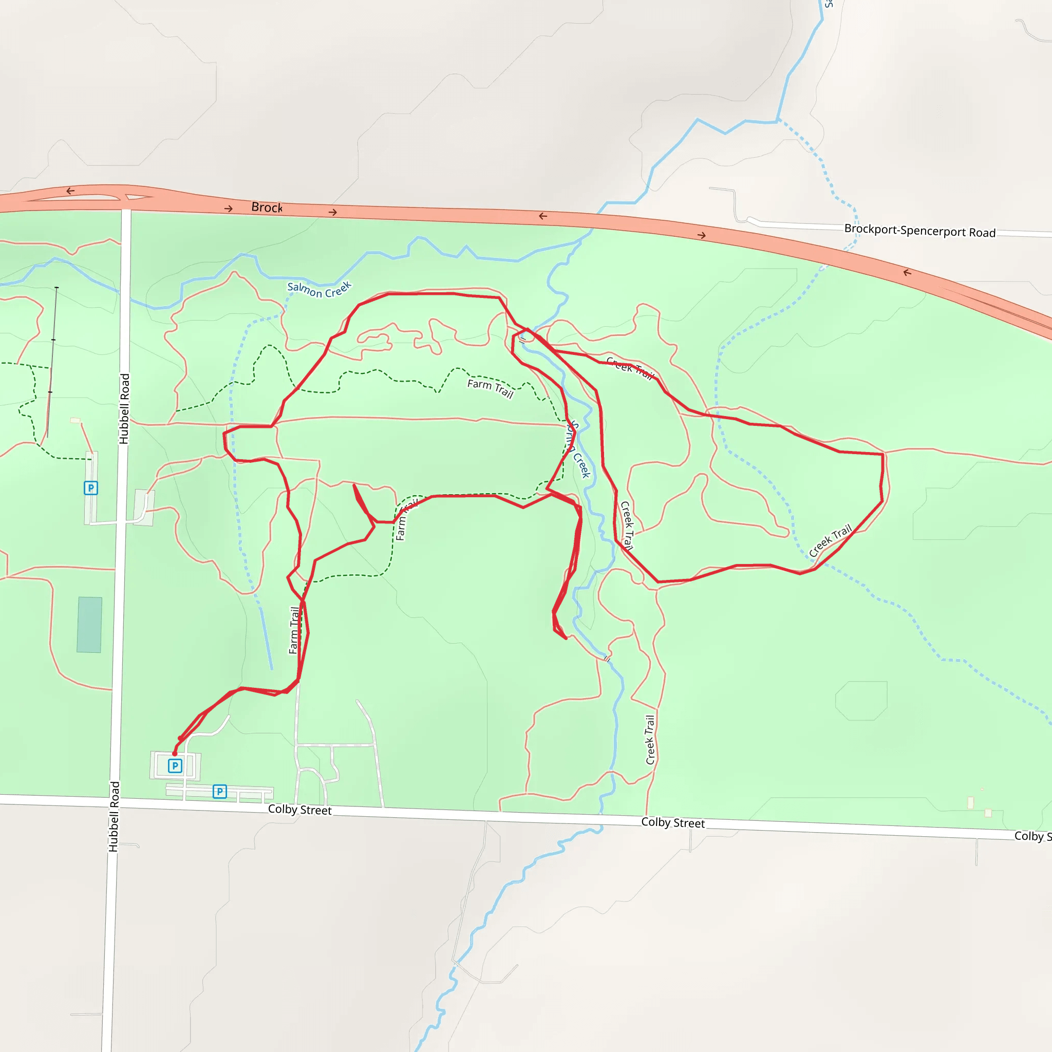 Salmon Creek Loop from Colby Street mobile static map