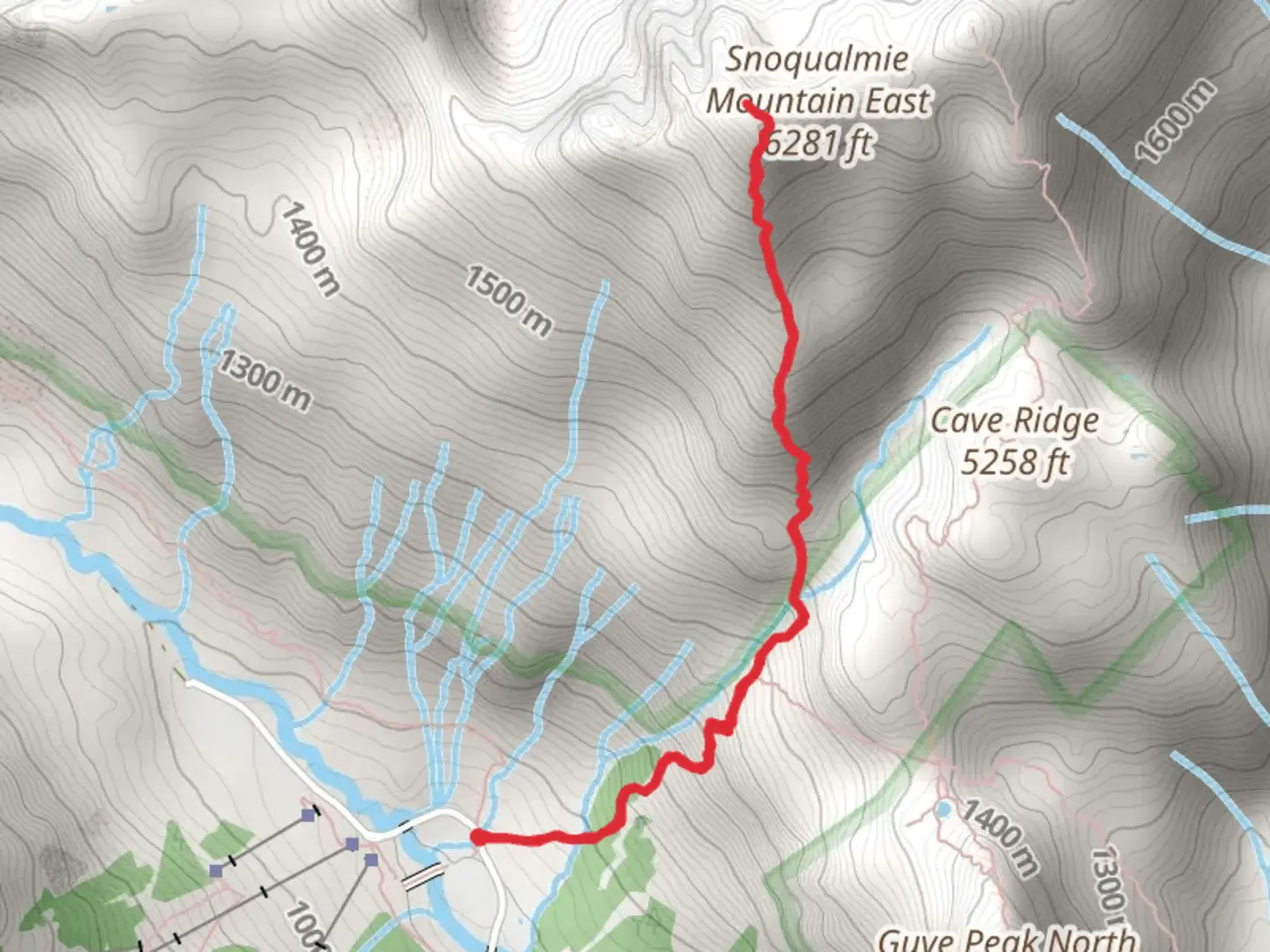 An image depicting the trail Snoqualmie Mountain Trail and its surrounding area.