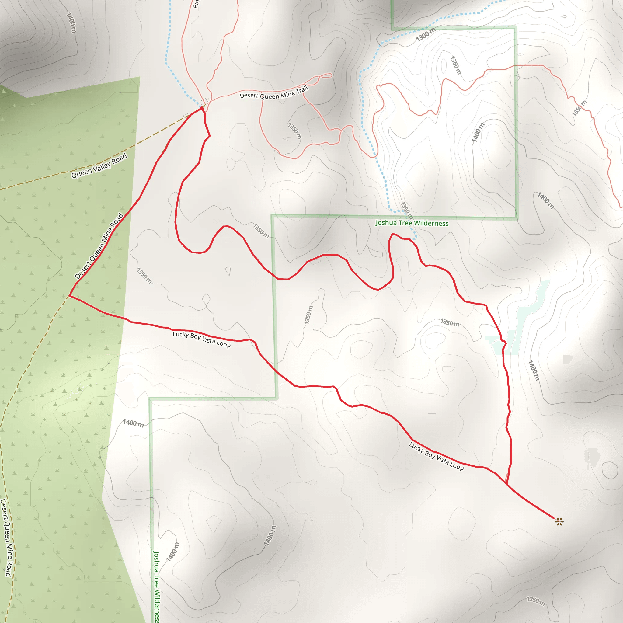 Lucky Boy Vista - Queen Mine Loop Trail mobile static map