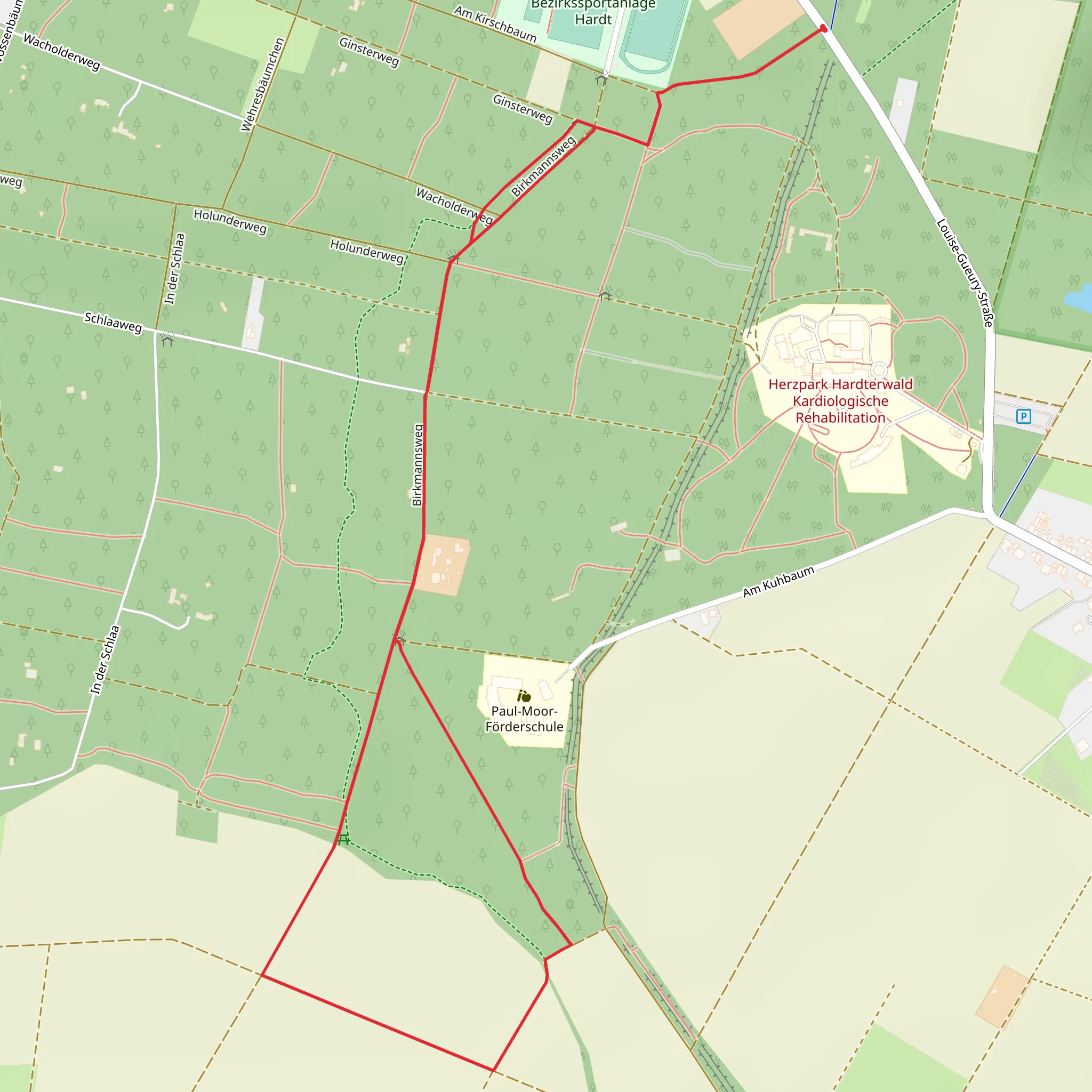 An der Heuschlipp via Krefeld mobile static map