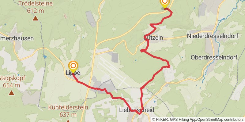 Siegerland-Höhenring alt 2 Map
