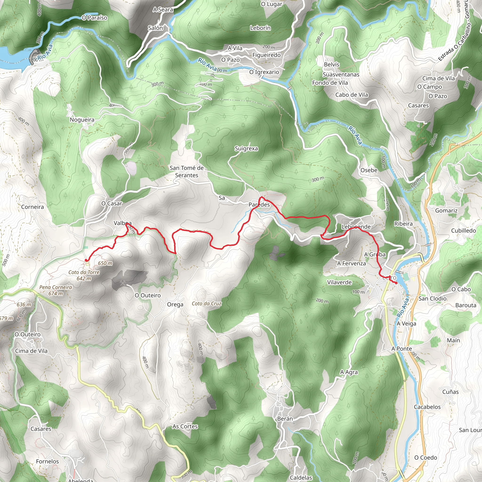 PR G 78 Senda de Pena Corneira mobile static map