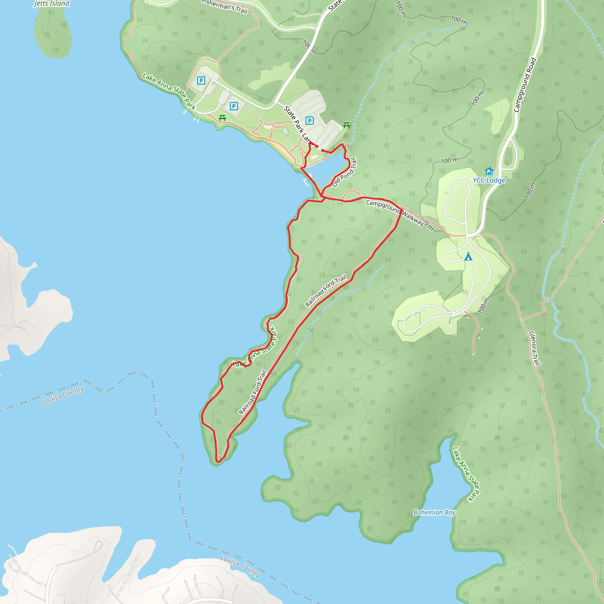 Old Pond Trail Railroad Ford Loop mobile static map