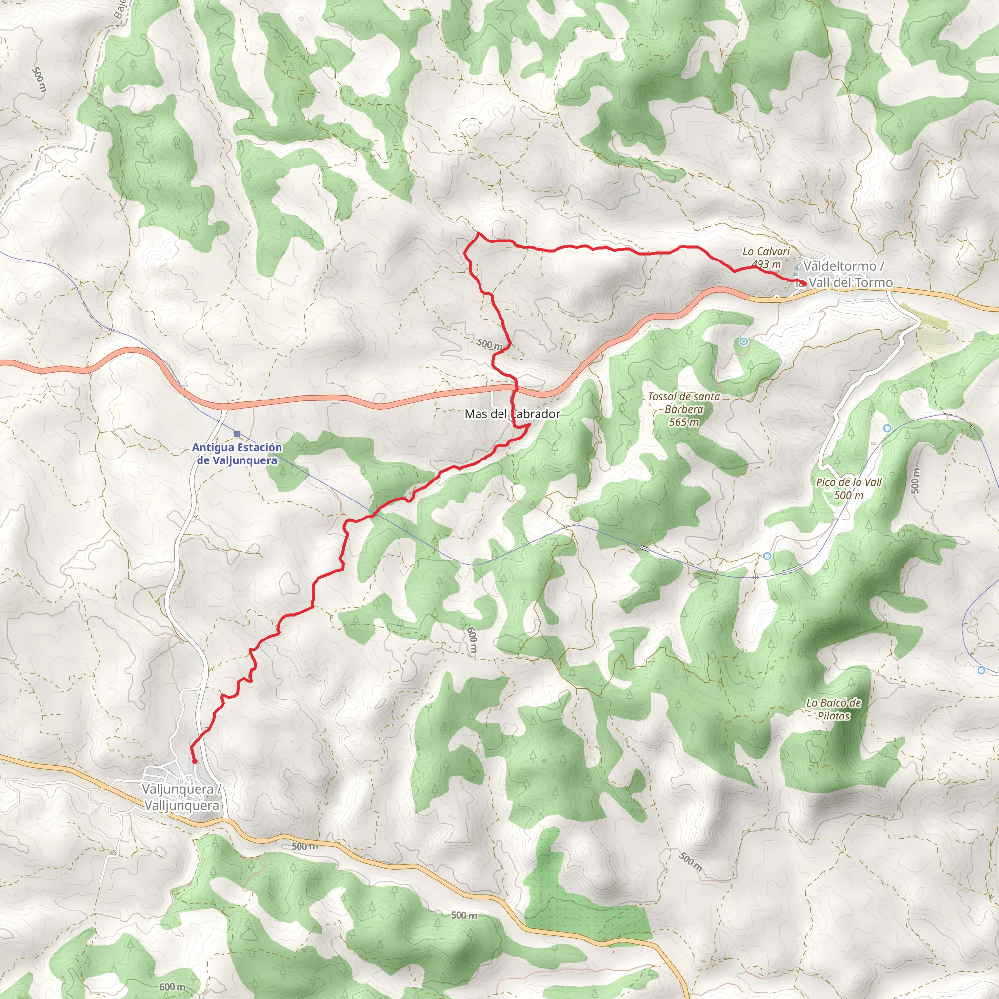 Valjunquera - Valdetormo PR TE 162 mobile static map