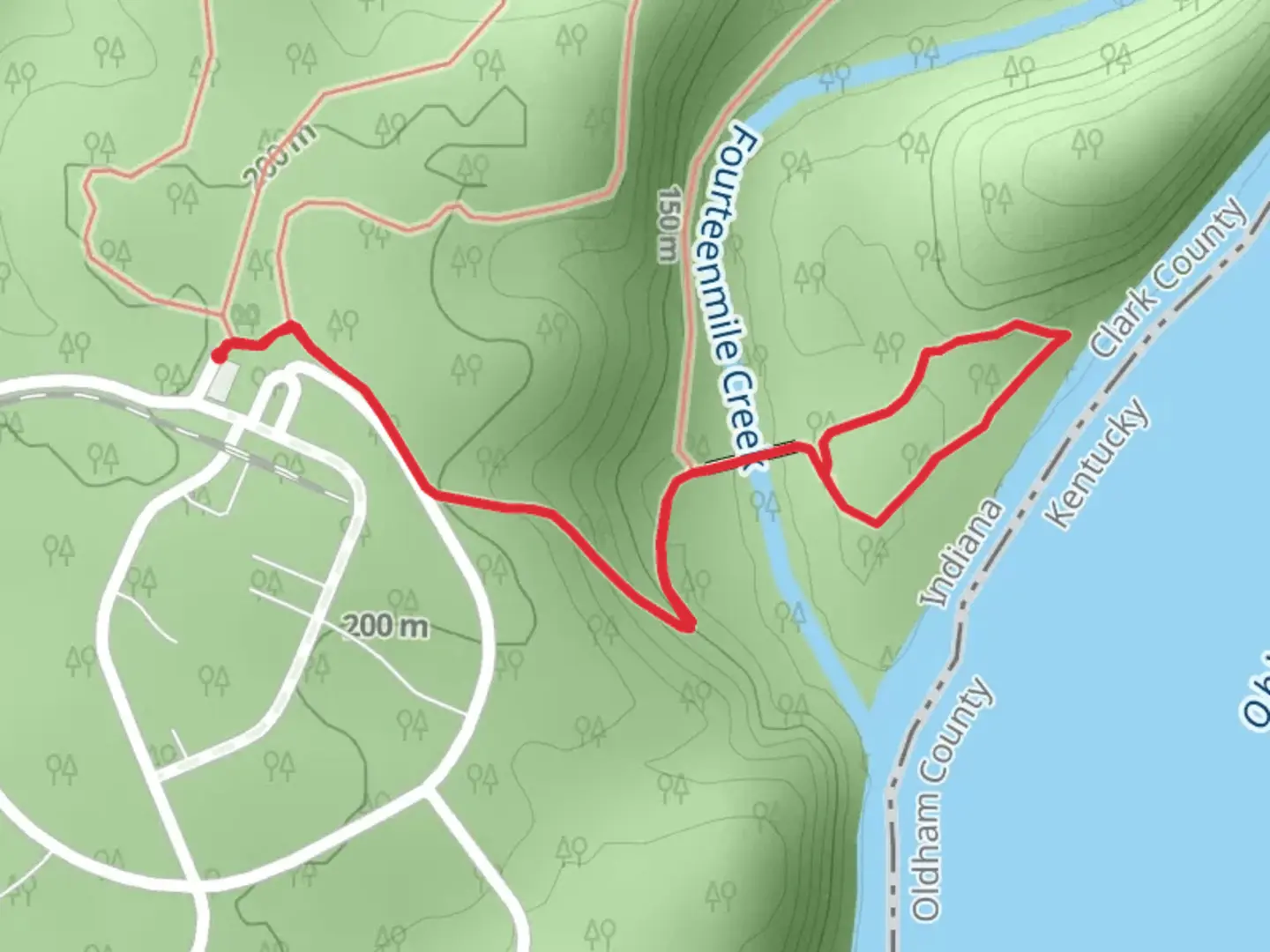 An image depicting the trail Trail 7 and 3 Loop and its surrounding area.