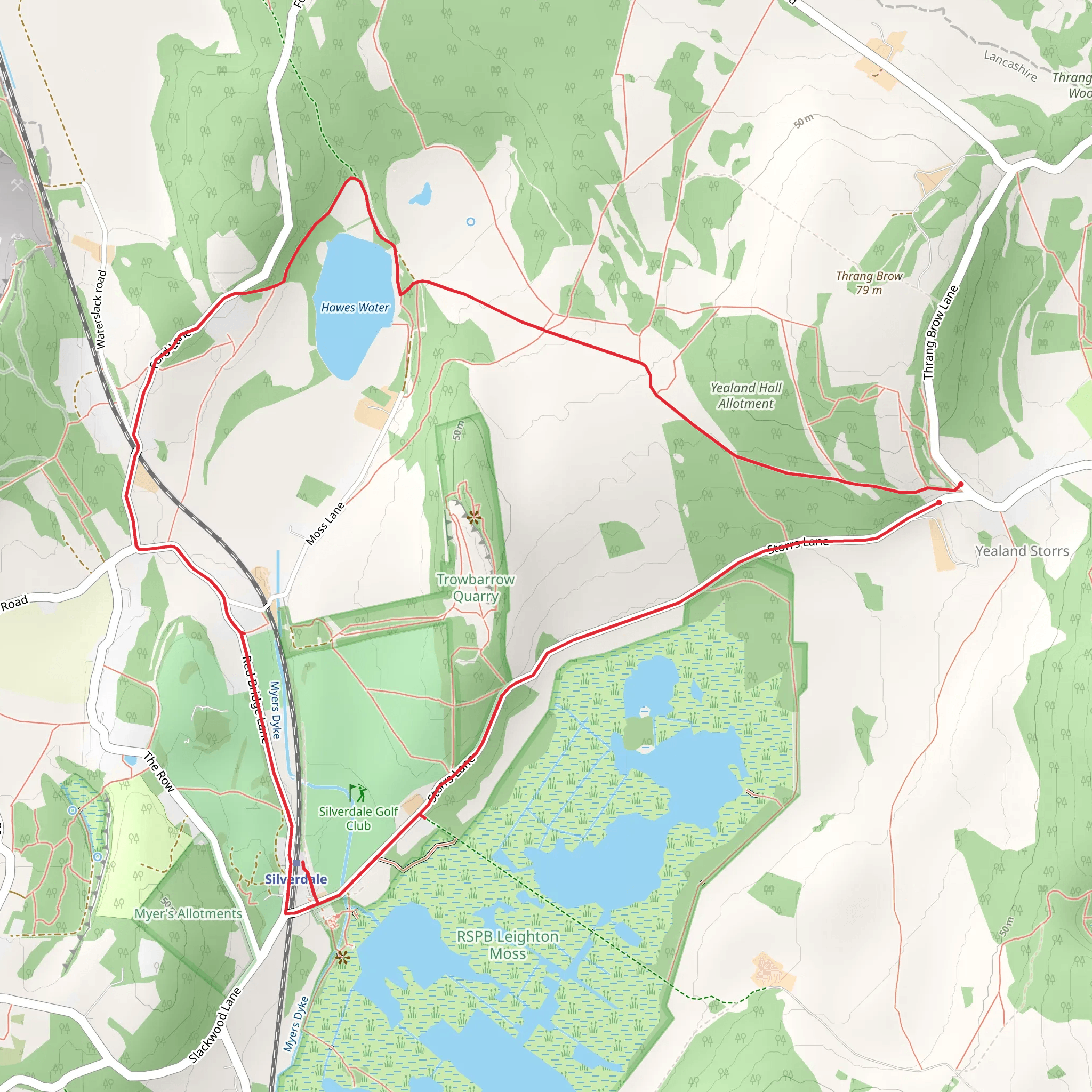 Arnside and Silverdale National Landscape mobile static map