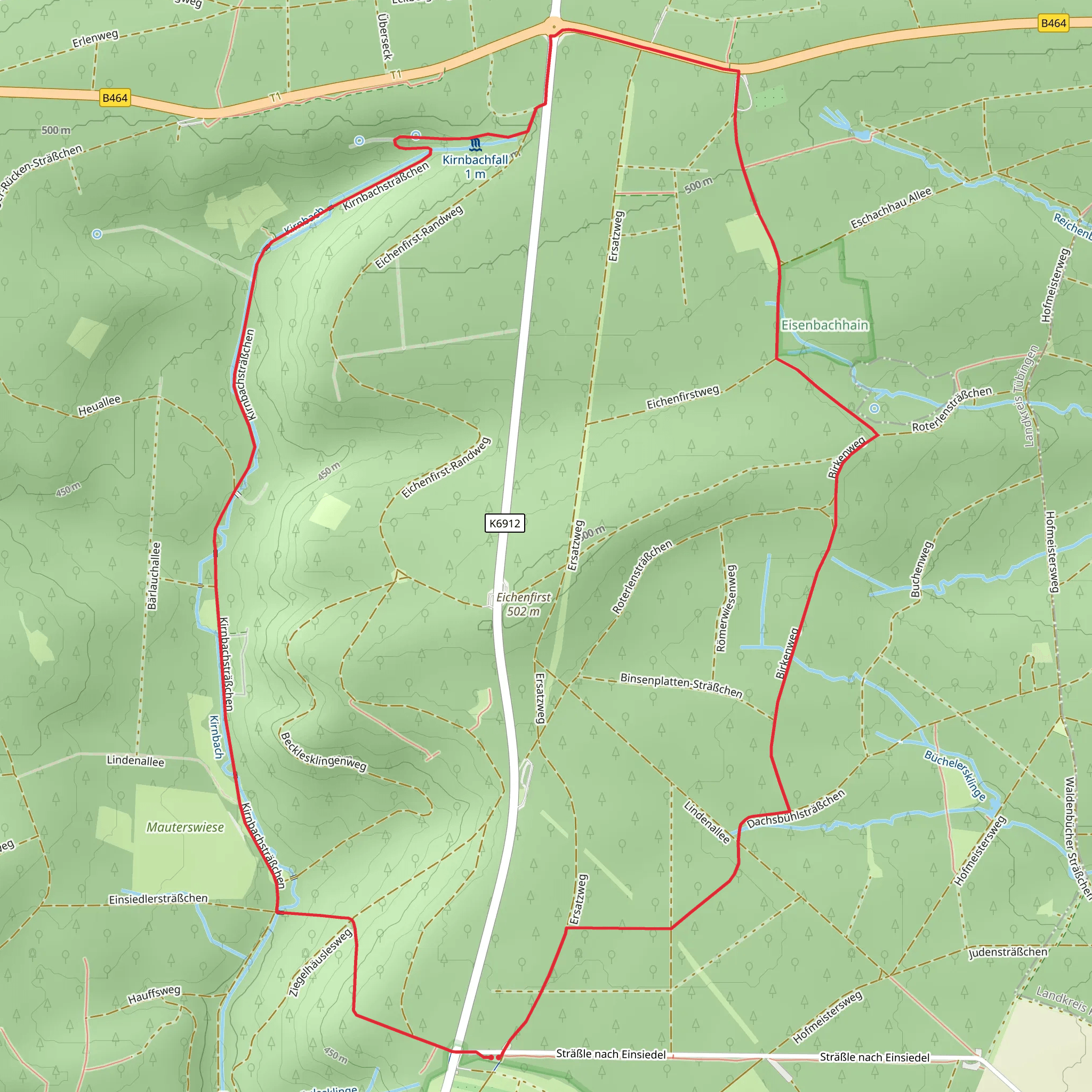 Eichenfirst Loop mobile static map