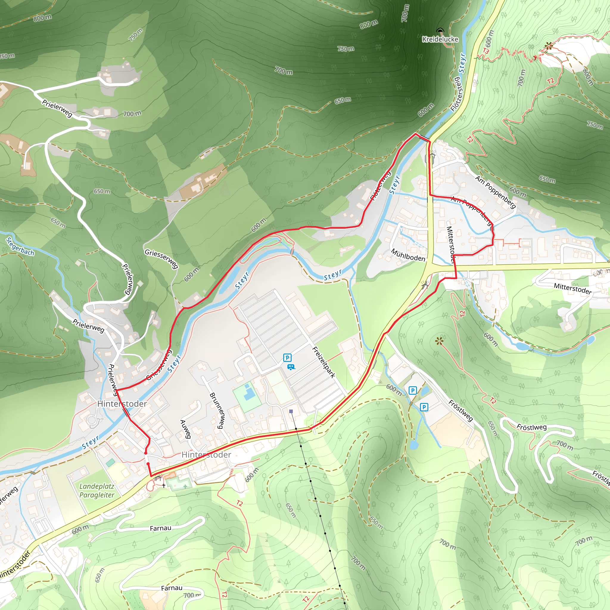 Prielkreuz Loop mobile static map