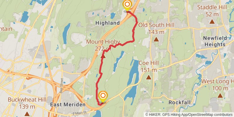 New England Trail stage 15 Map