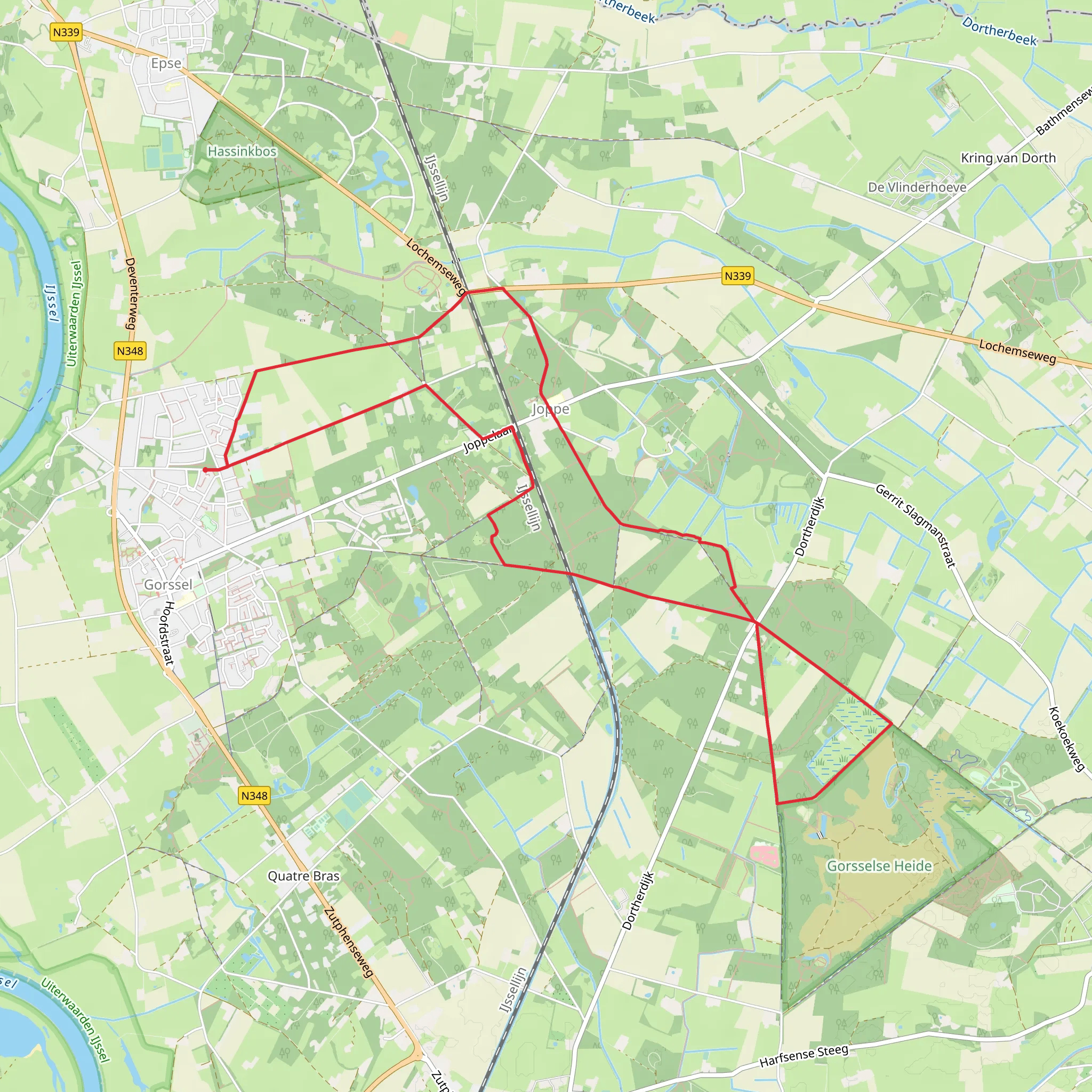 Drie Kieften Route and Joppe Route mobile static map