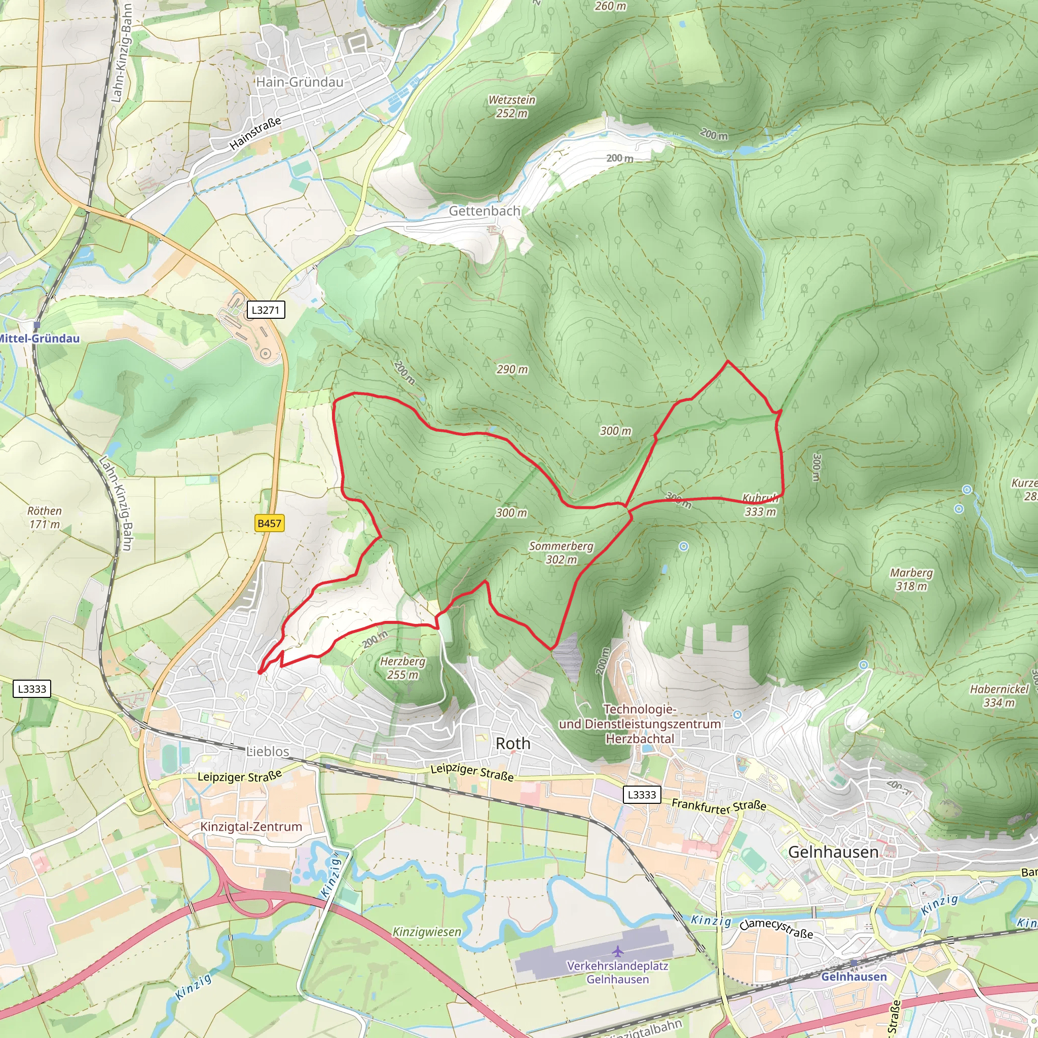 Wanderwege um den Herzberg mobile static map