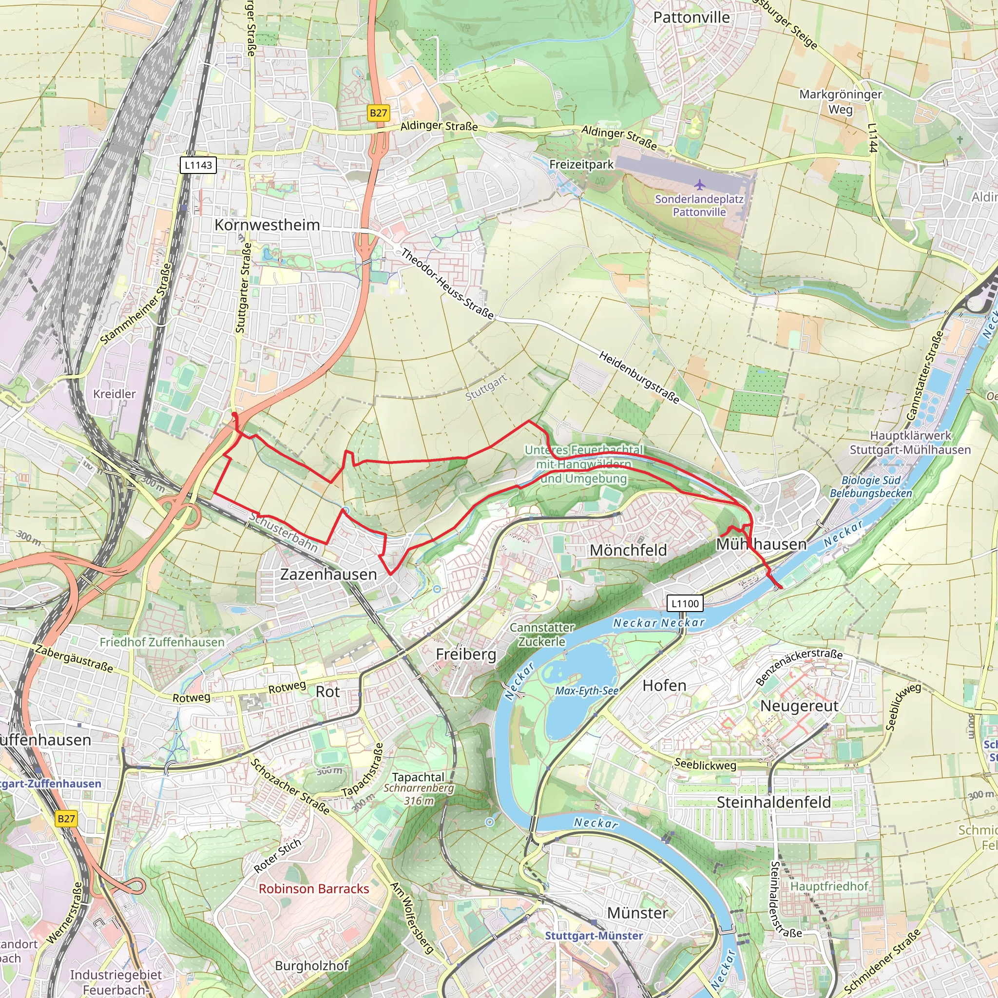 Vier Burgen Steg via Bachhalde and Eschbach Rundweg mobile static map