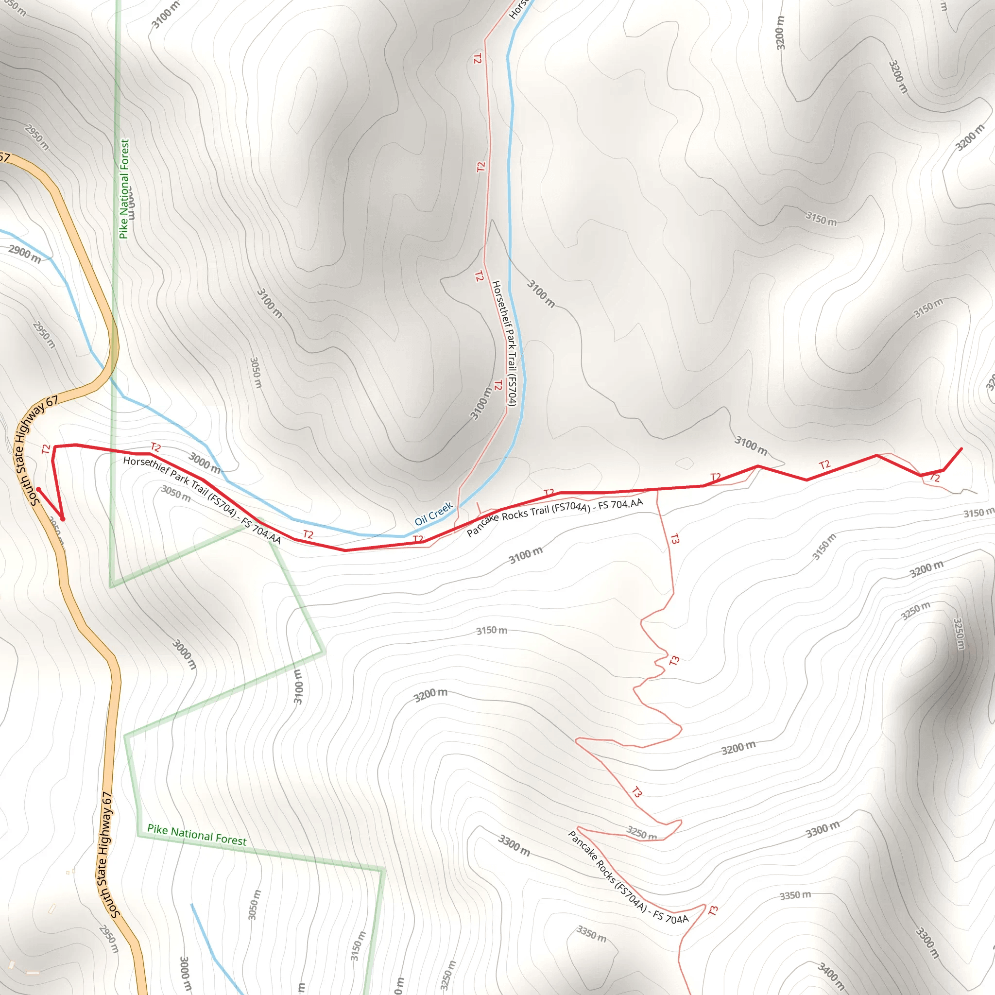Horsethief Falls Trail mobile static map