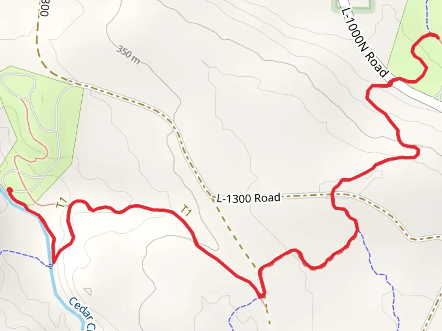 An image depicting the trail Cold Creek Campground to Rock Creek Campground and its surrounding area.