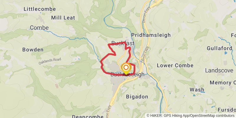 Dartmoor Buckfastleigh Walk stage 1 Map