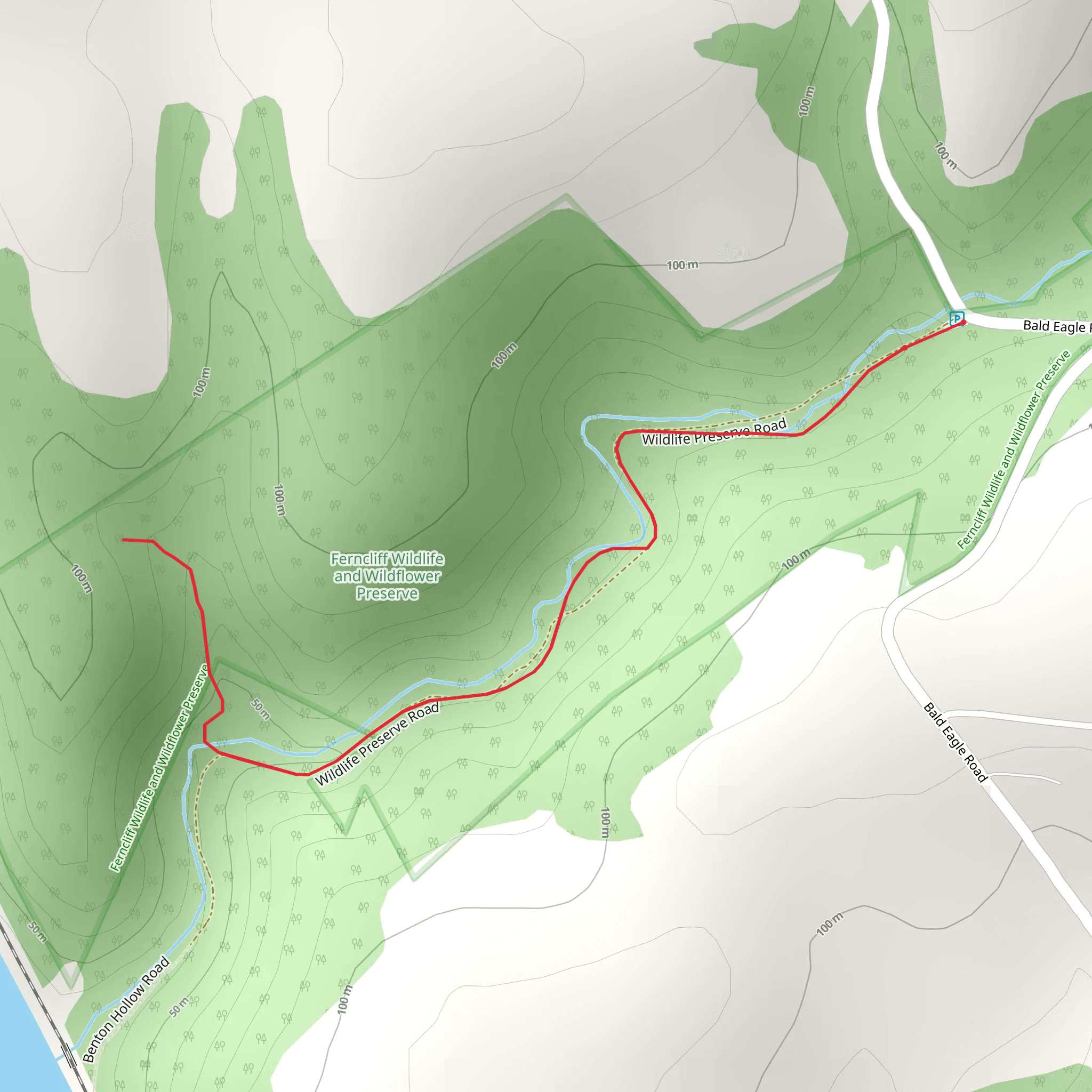 Ferncliff Nature Preserve Trail mobile static map
