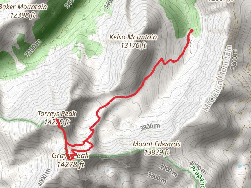 Grays Peak and Torreys Peak via Continental Divide Trail