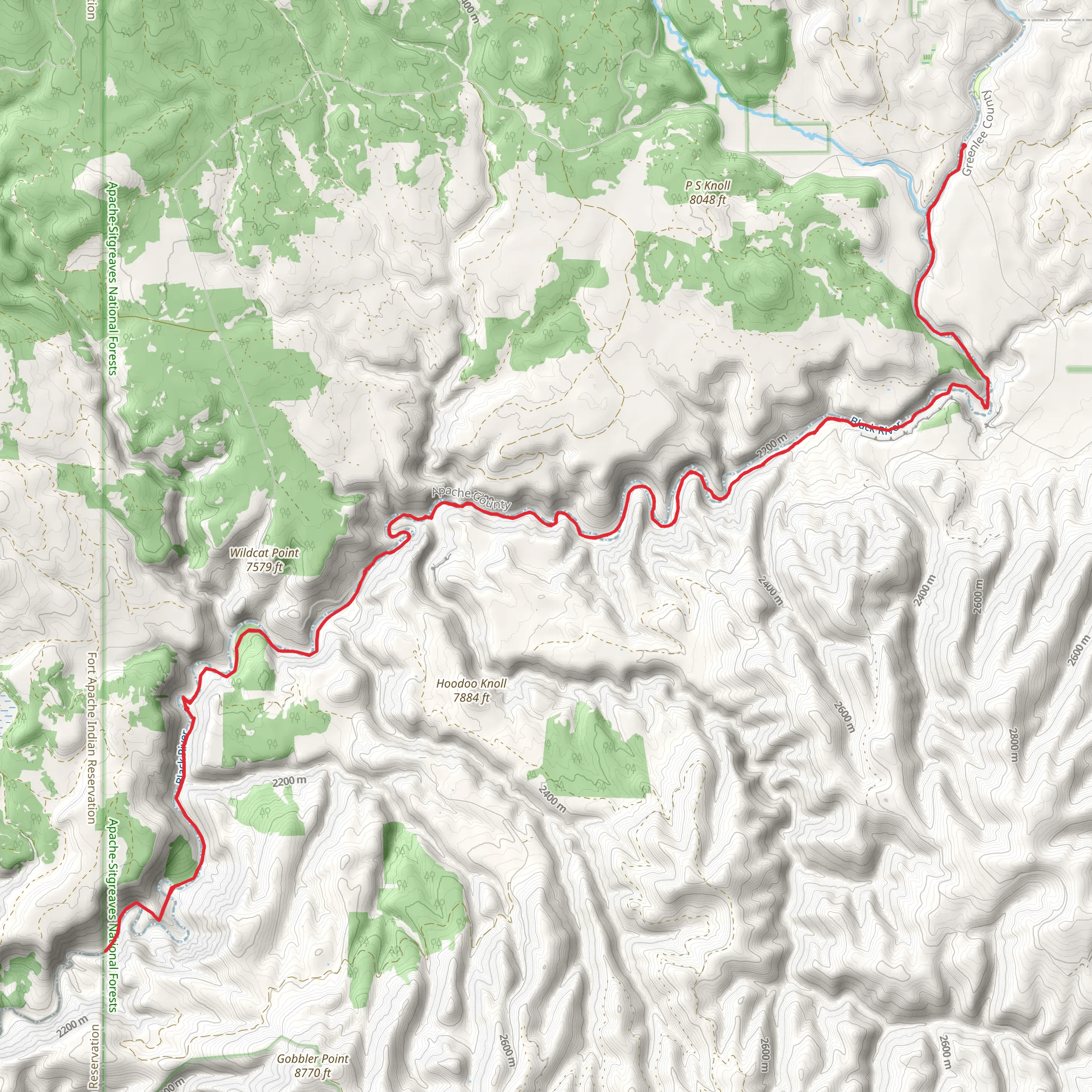 Black River Trail mobile static map