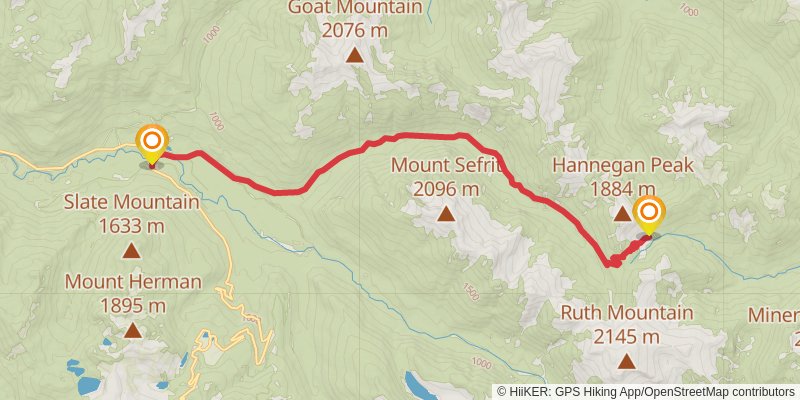 Pacific Northwest Trail stage 47 Map