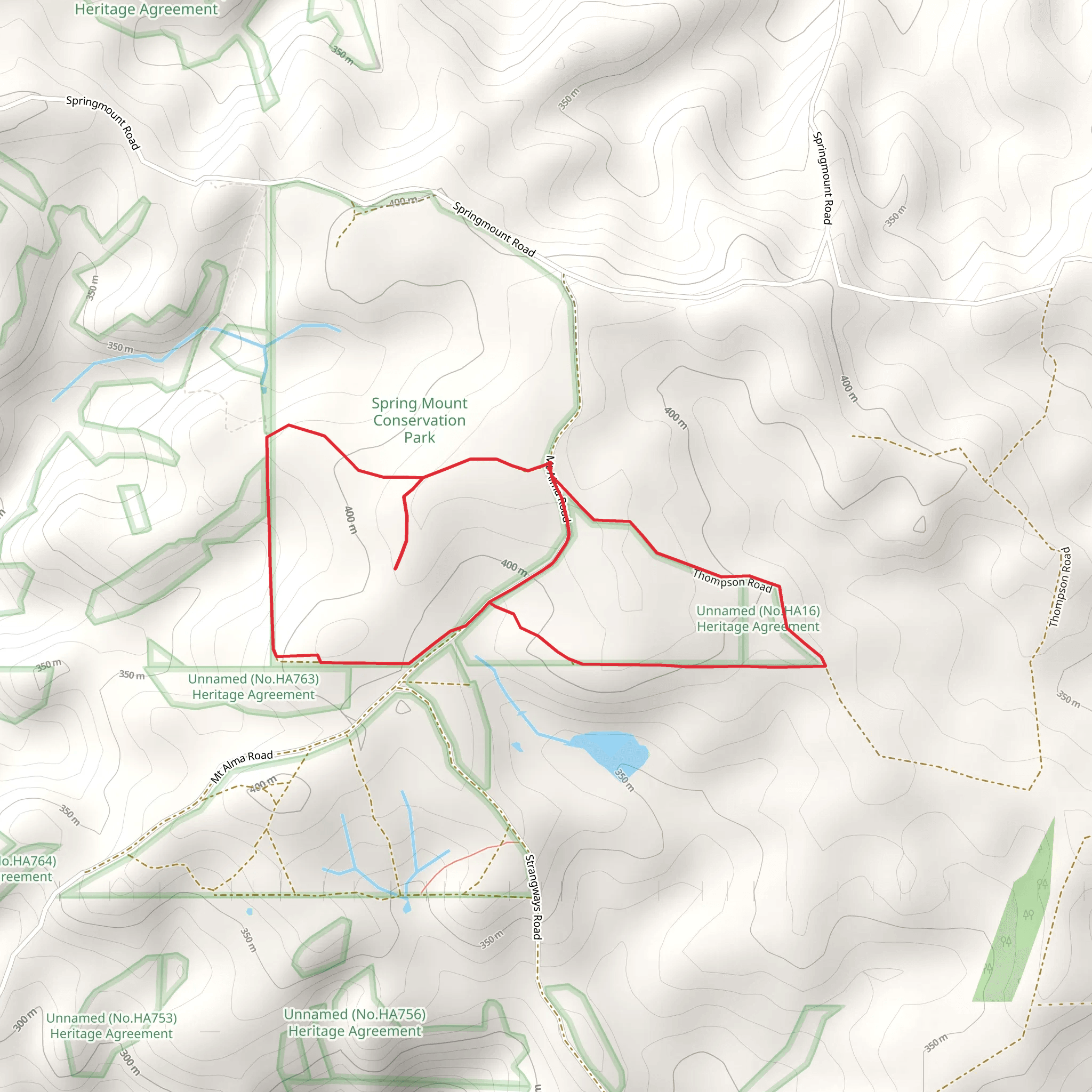Spring Mount Conservation Park Track mobile static map