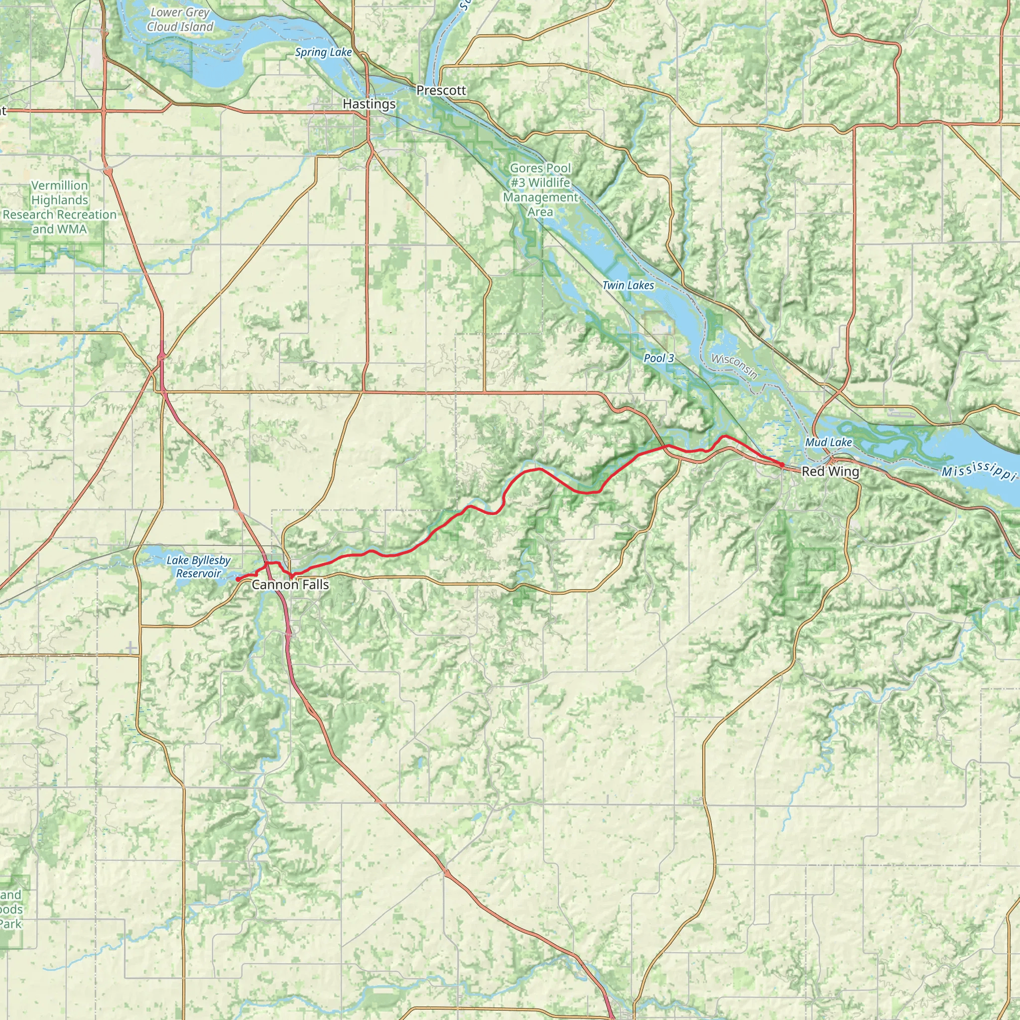 Cannon Valley Trail mobile static map