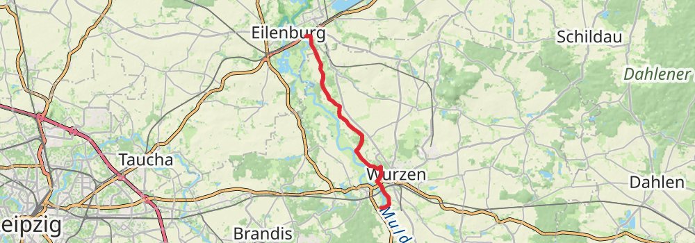 Muldental Wanderweg stage 5 Map