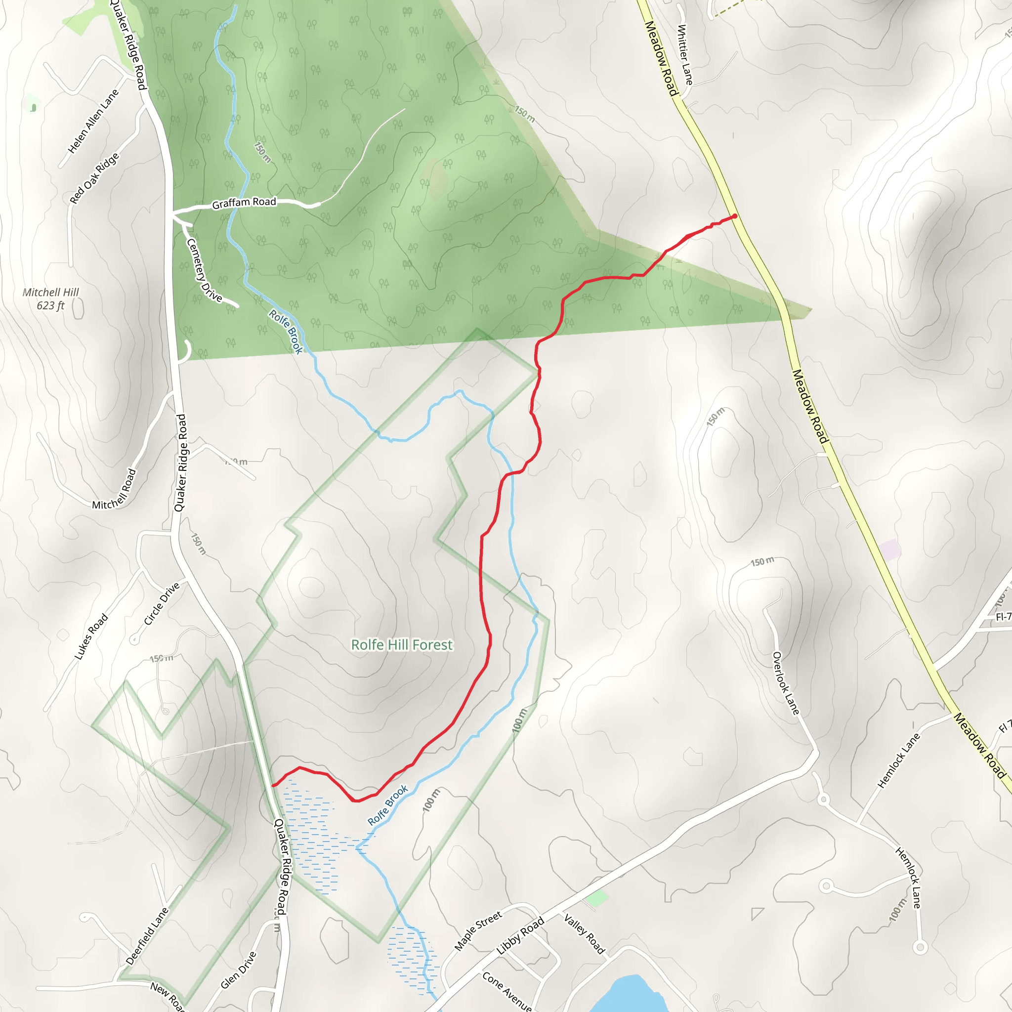 Rolfe Brook Trail mobile static map