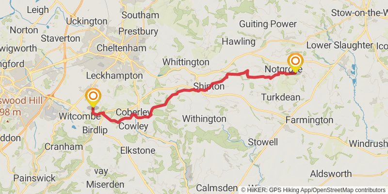 Gloucestershire Way stage 5 Map