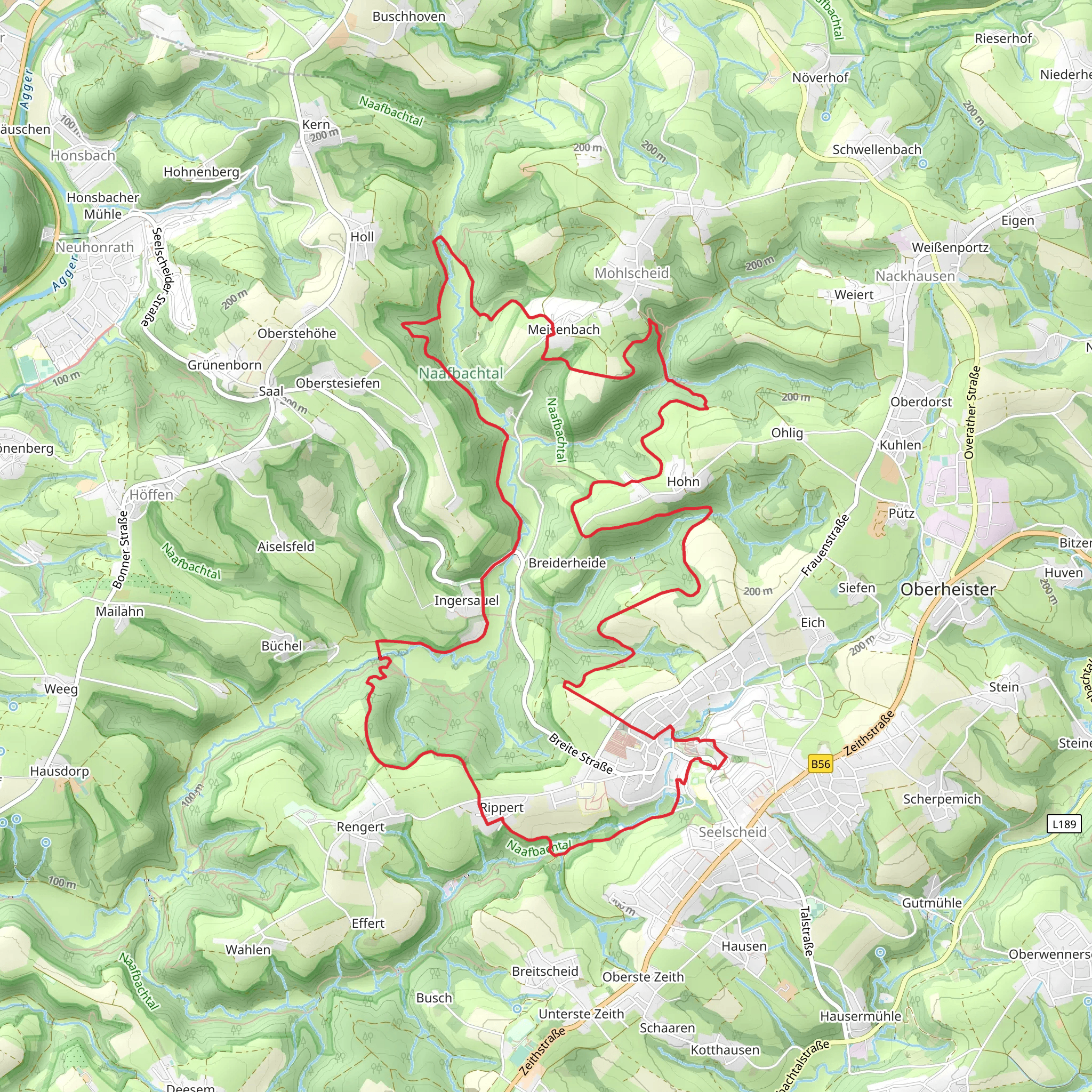 Seelscheid and Meisenbach Loop mobile static map