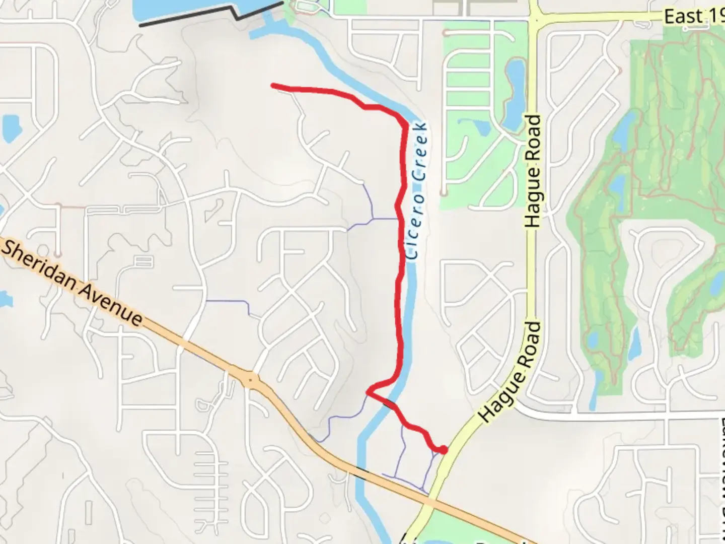 An image depicting the trail Cicero Creek Trail and its surrounding area.