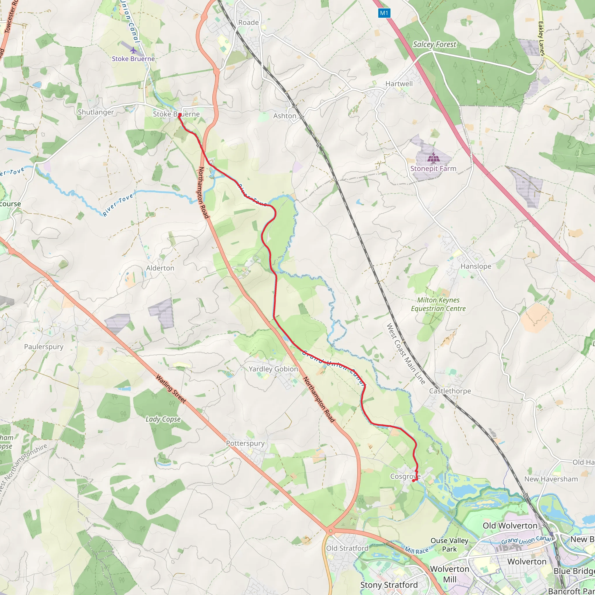 Stoke Bruerne Walk mobile static map