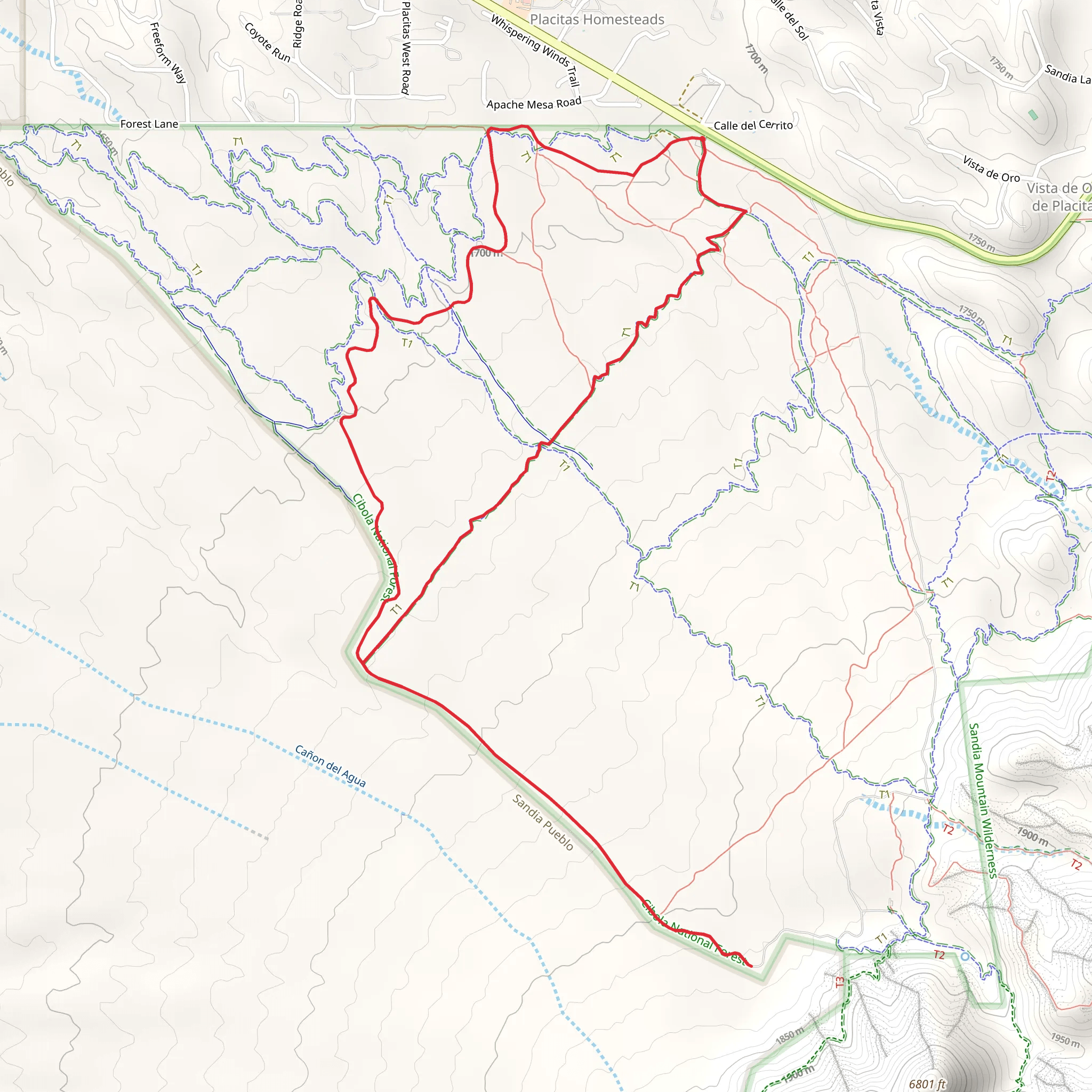 Fence Line and Forest Loop Road mobile static map