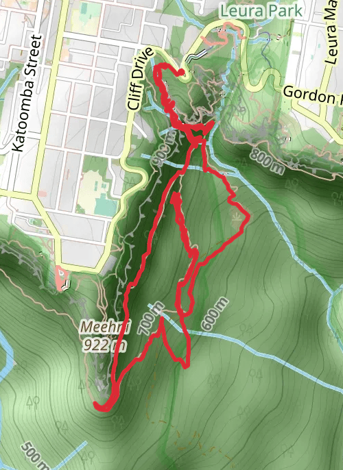 Blue Mountains National Park Walking mobile static map