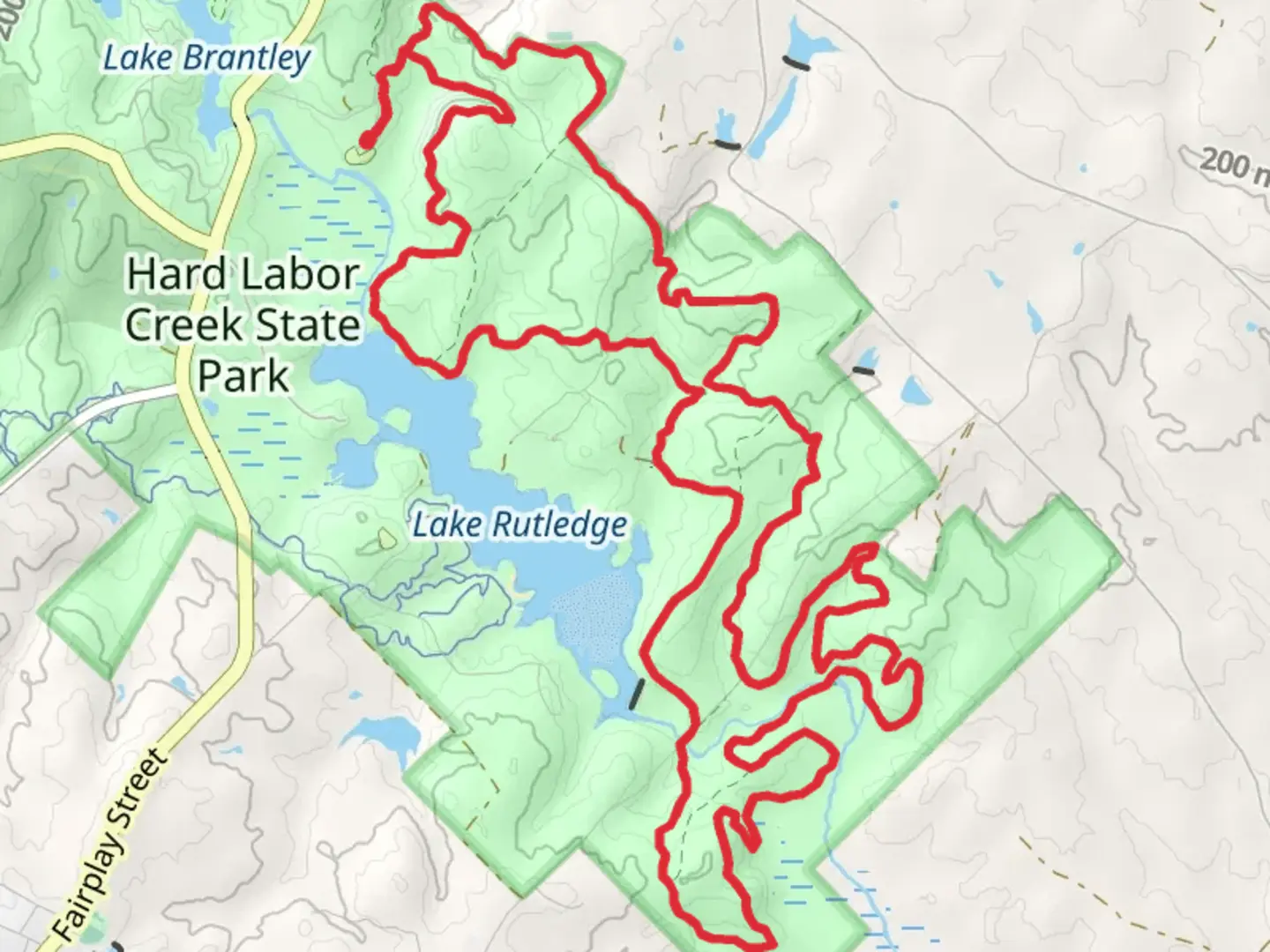 An image depicting the trail Blue Loop Trail and its surrounding area.